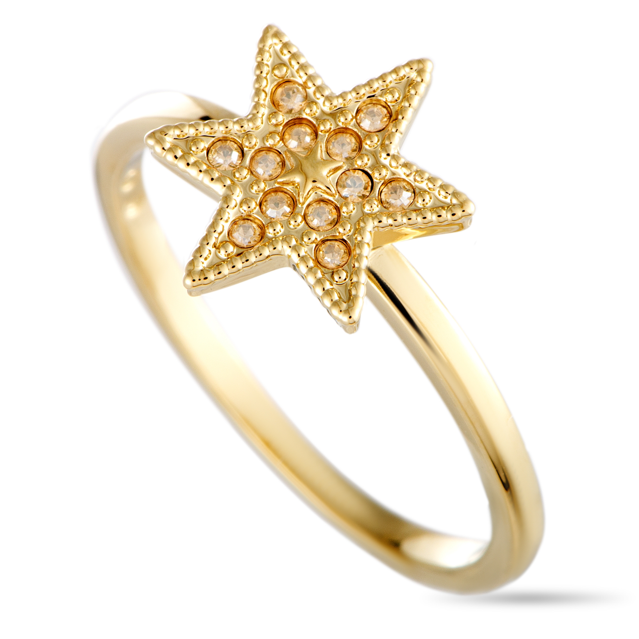 Swarovski Field Yellow Gold-Plated Crystal Star Ring 5269948 | eBay