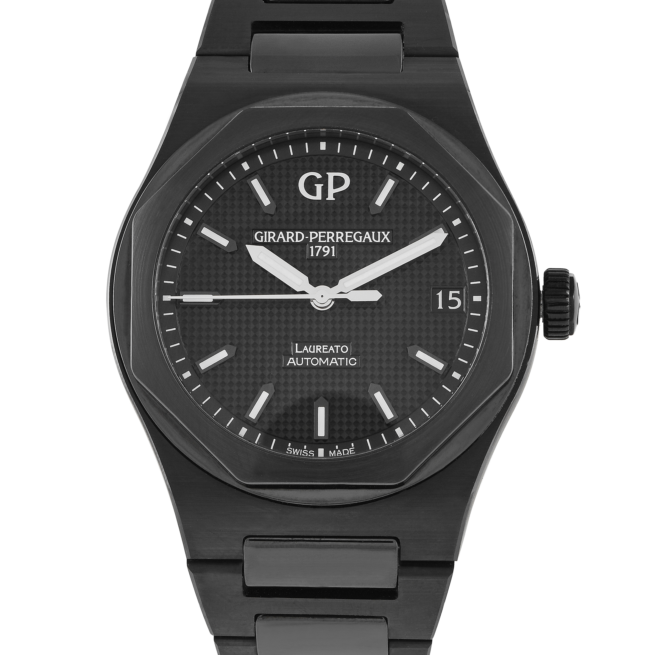 Girard Perregaux Laureato Black Ceramic Watch 81010-32-631-32A