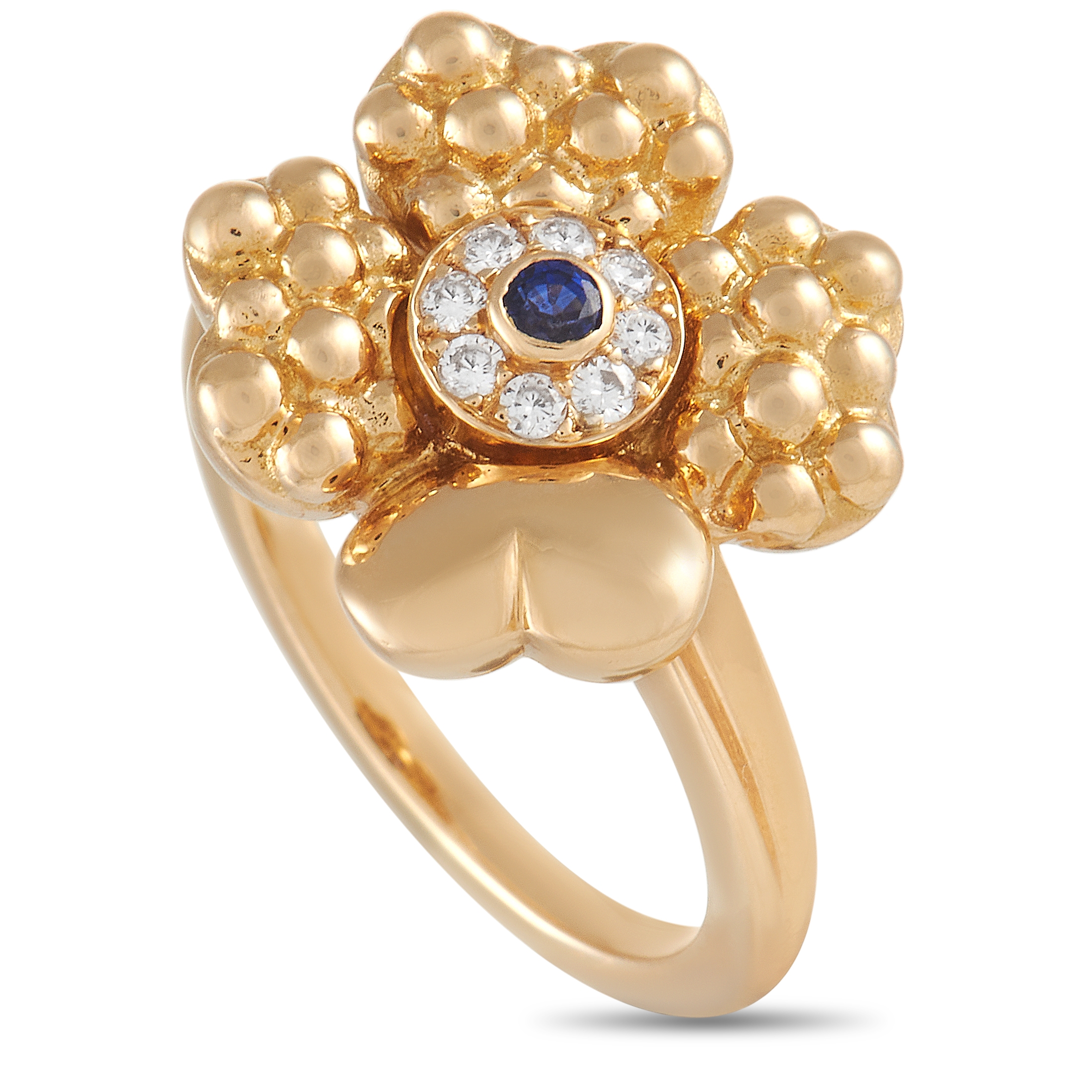 Fred of Paris Sapphire and Diamond Gold Ring