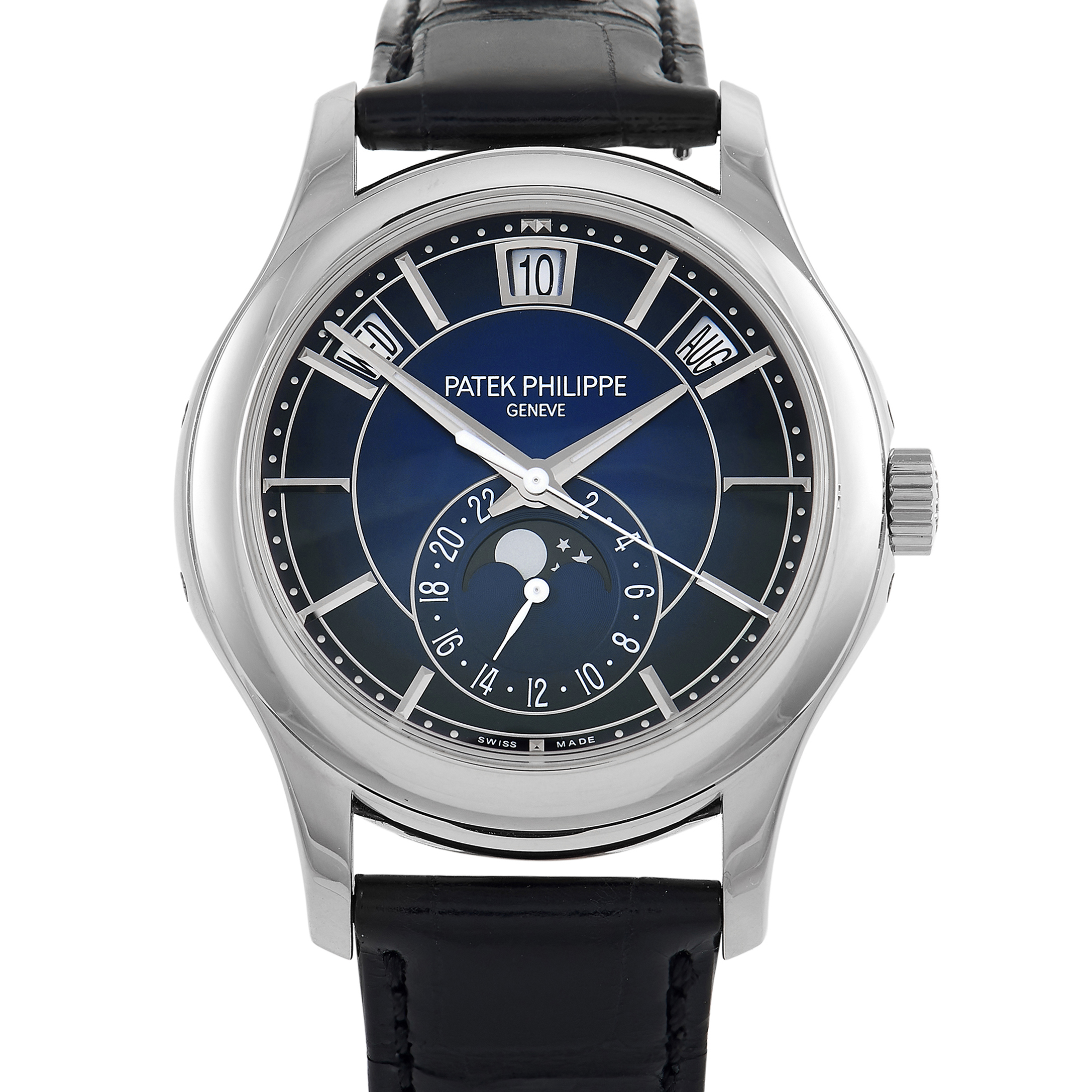 Patek Philippe Complications Moon Phase White Gold Watch 5205G-013
