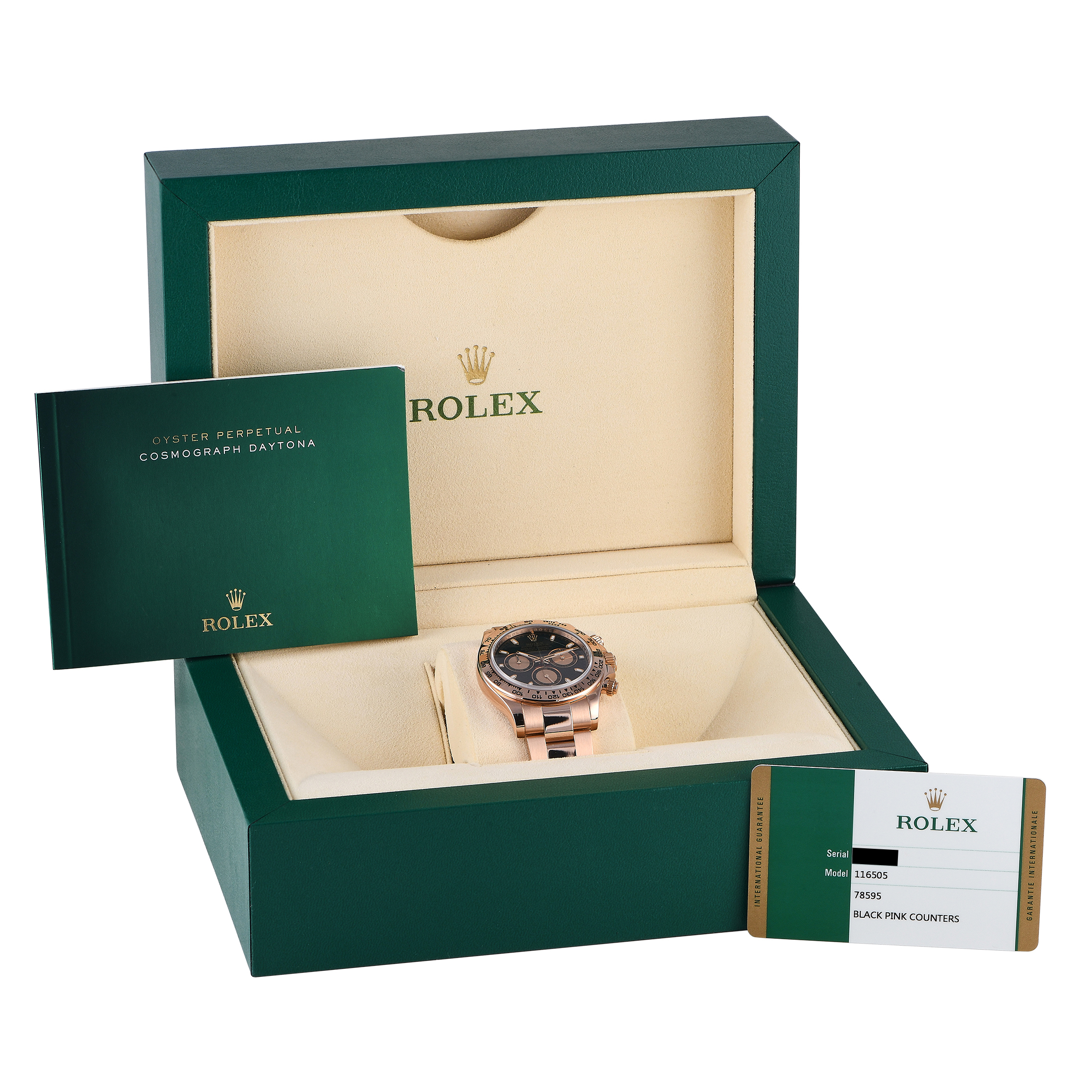 Rolex Daytona 18K Everose Gold Watch 116505