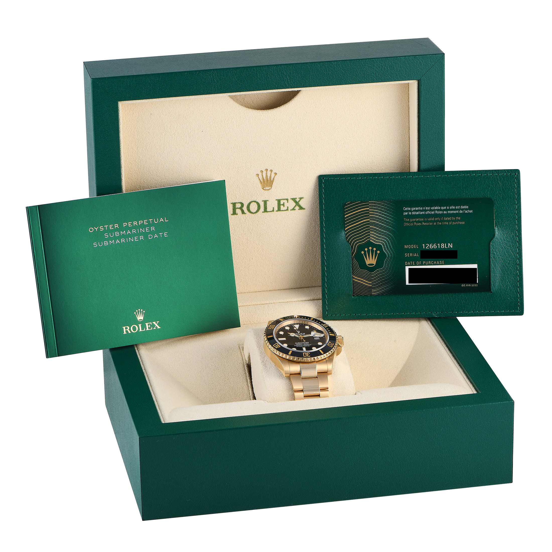 ROLEX　 箱 100% Genuine Vintage Rolex Datejust Green Box Booklet Tag SET 80