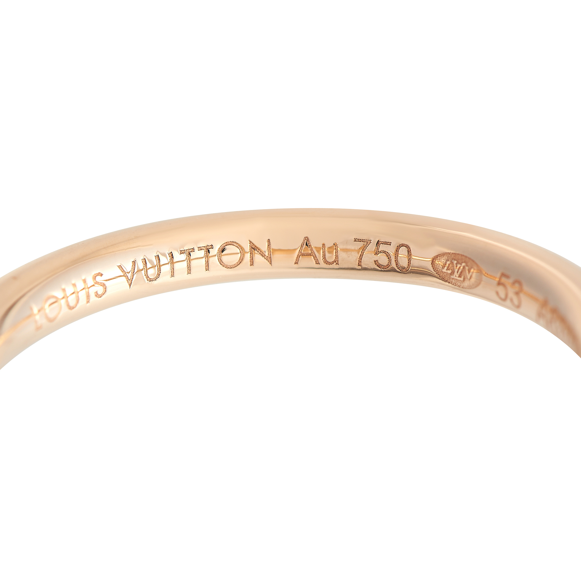 Louis Vuitton Color Blossom Ring, Pink Gold, White Gold, Pink Opal and PavÃ Diamond. Size 50