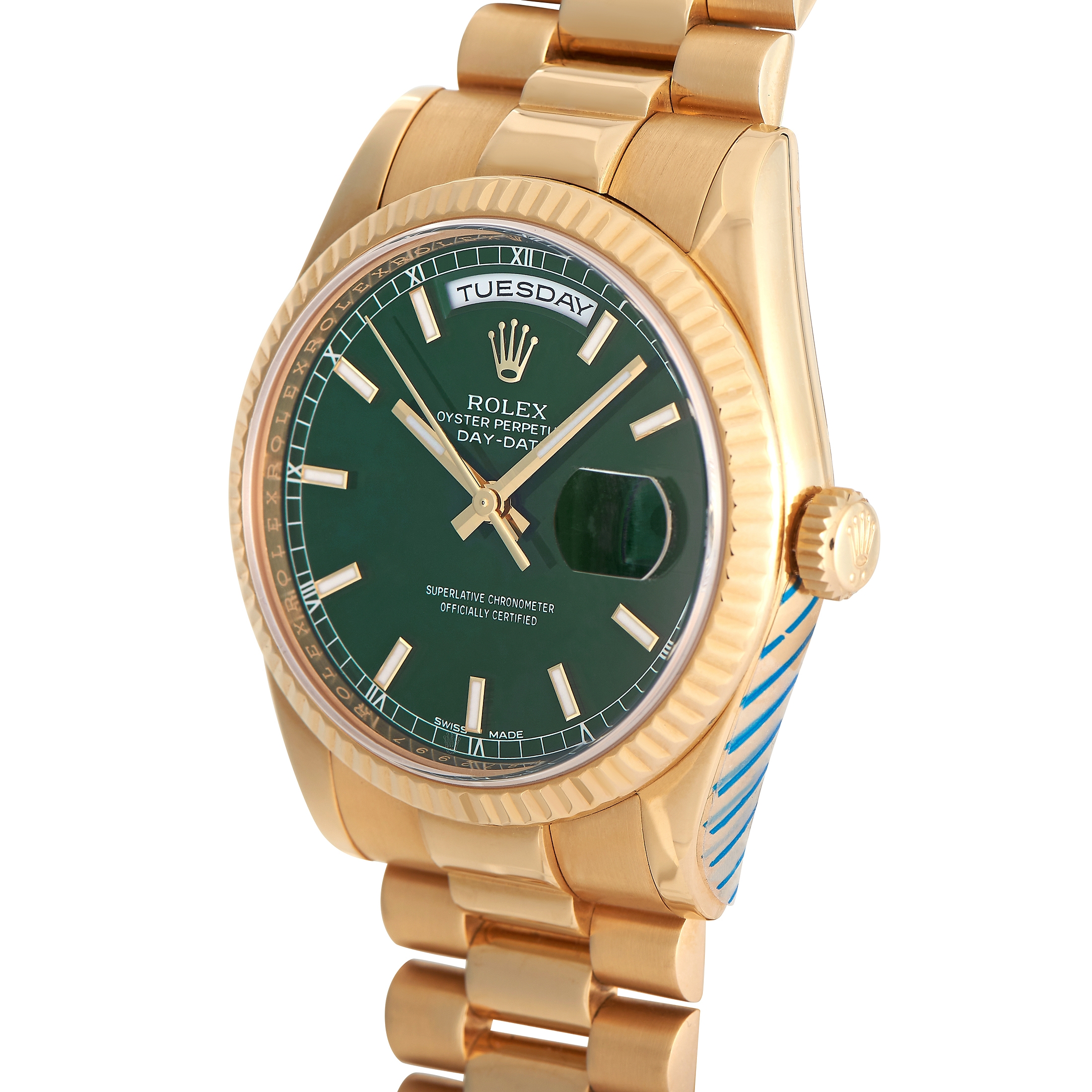 Rolex Day-Date 36 President Green Dial Watch 118238