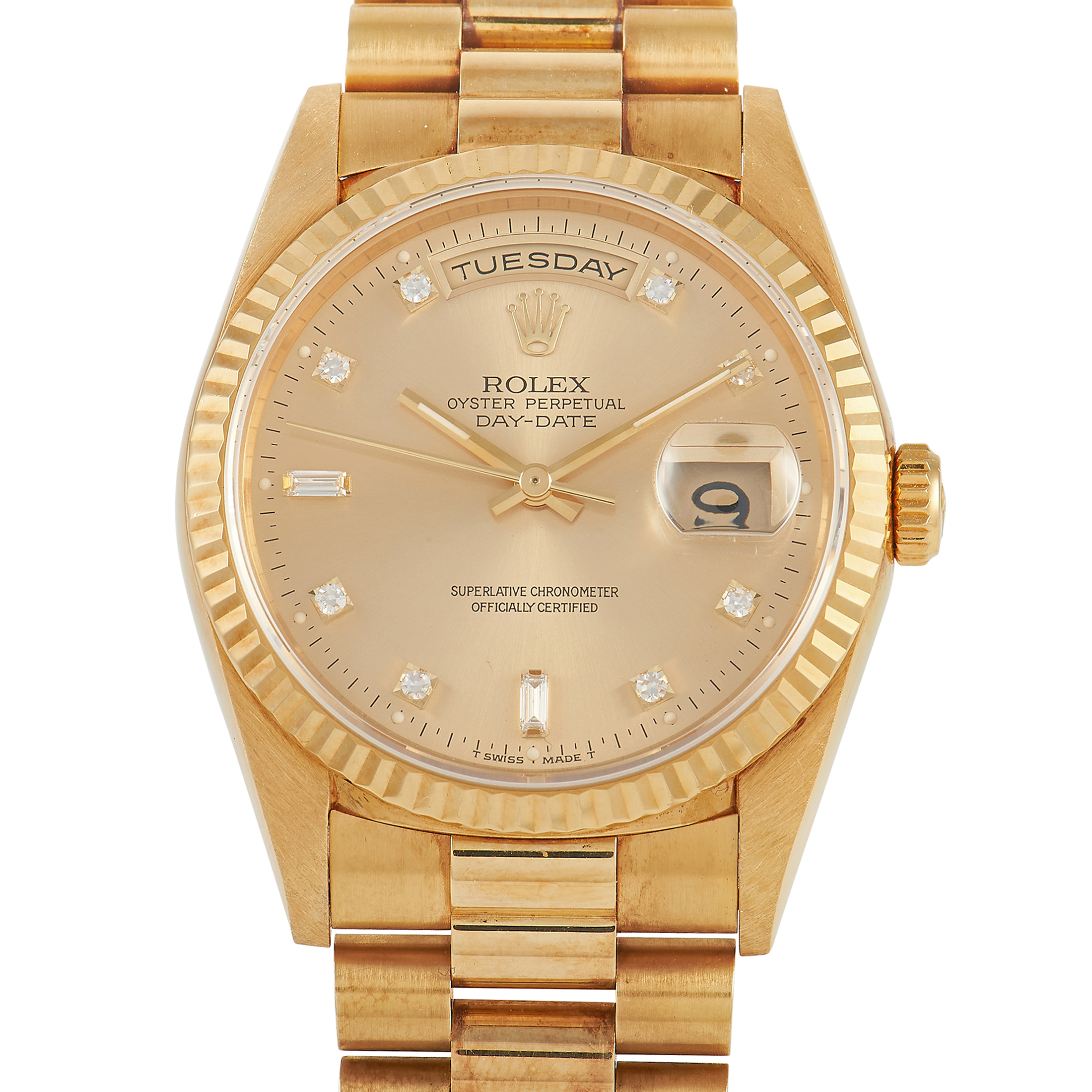 Rolex Day-Date 36 Diamond Dial Watch 18238