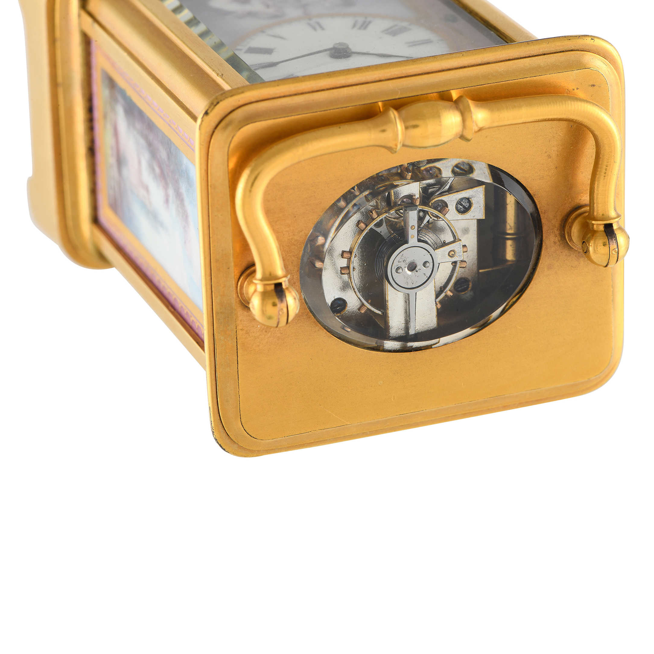 Brass & Enamel Brass & Enamel Miniature French Carriage Table Clock