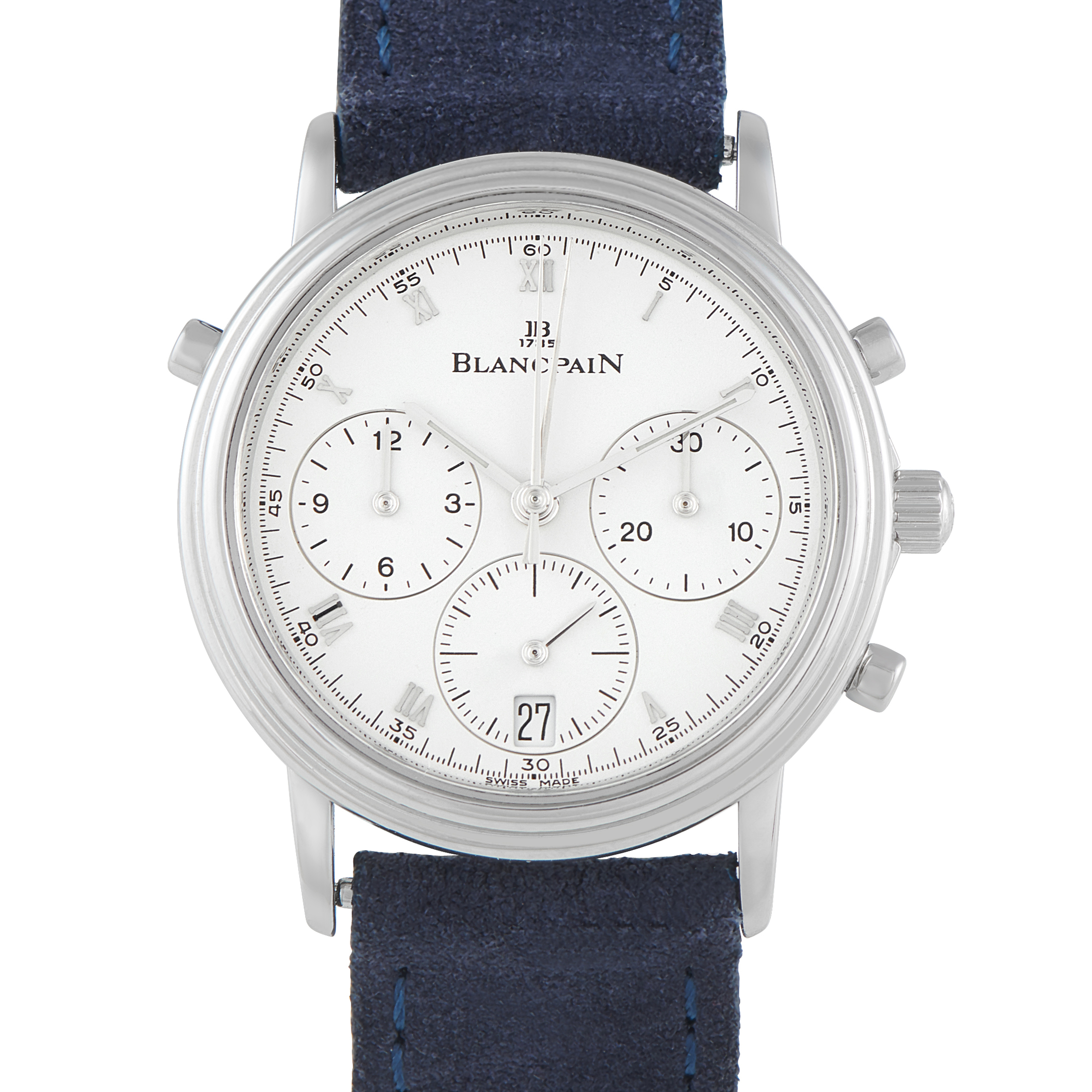 Blancpain Villeret Split Seconds Chronograph Platinum Watch 1186-3427-55