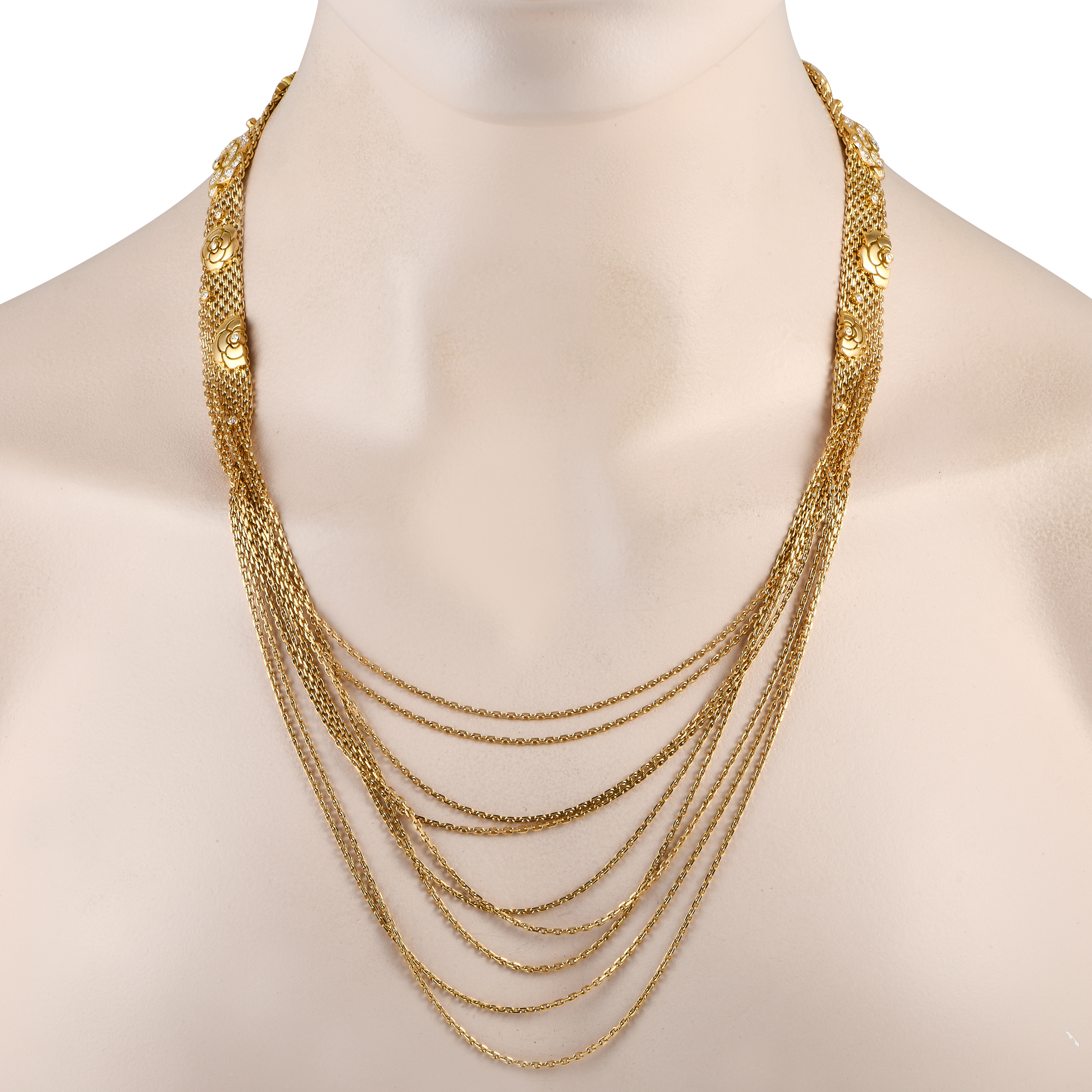 Chanel Impression De Camila 18K Yellow Gold 1.0ct Diamond Necklace - 