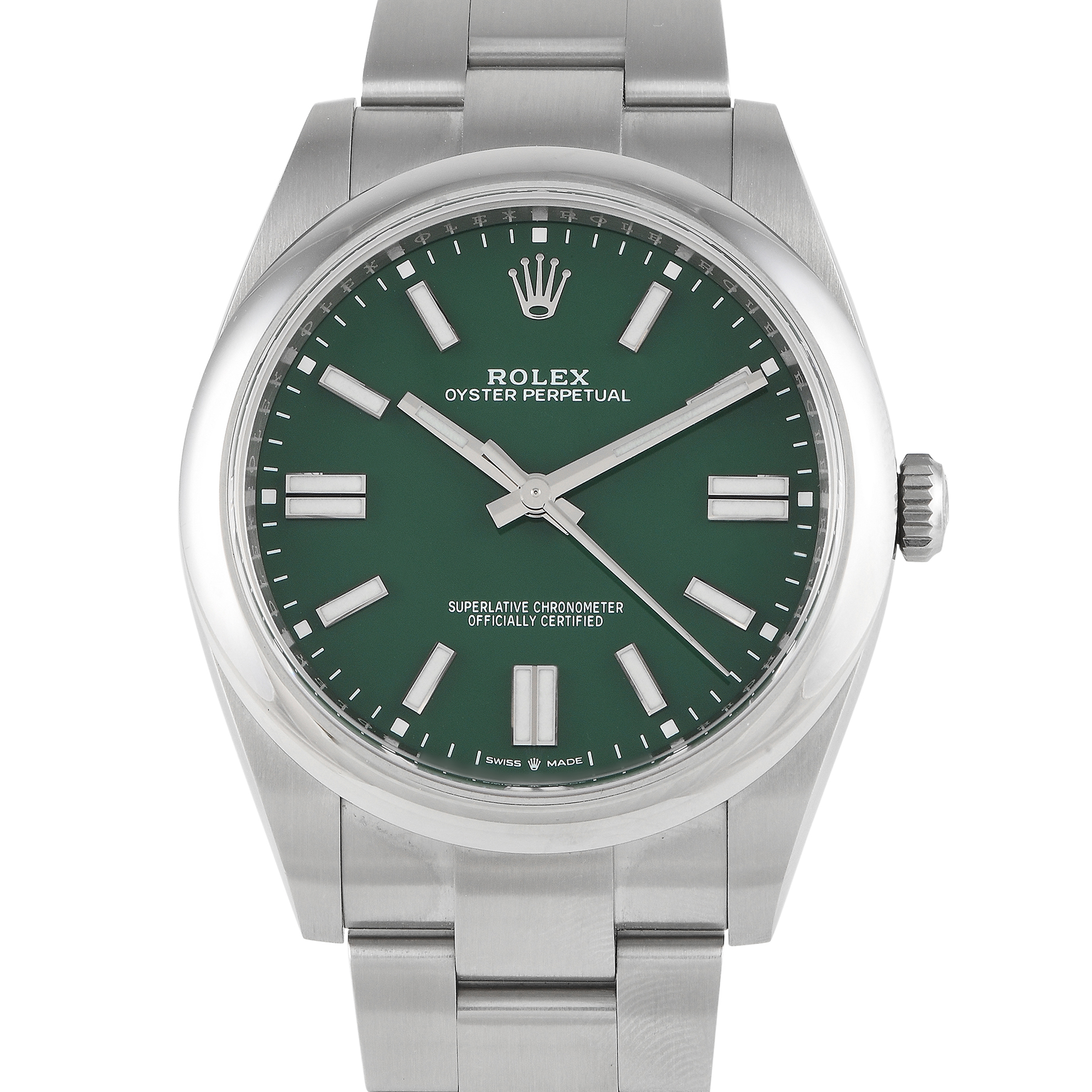 Rolex Oyster Perpetual 41 Khanjar Green Dial Watch 124300