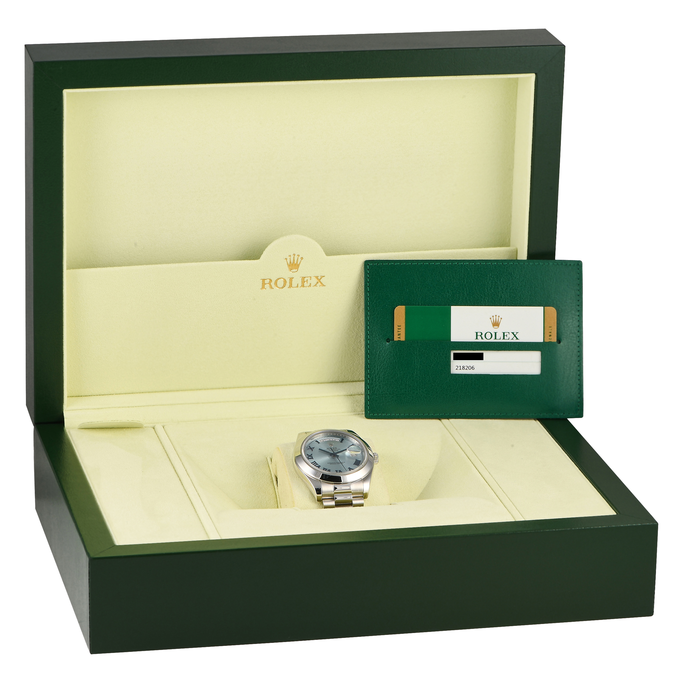 Rolex Day-Date II Ice Blue Platinum Watch 218206