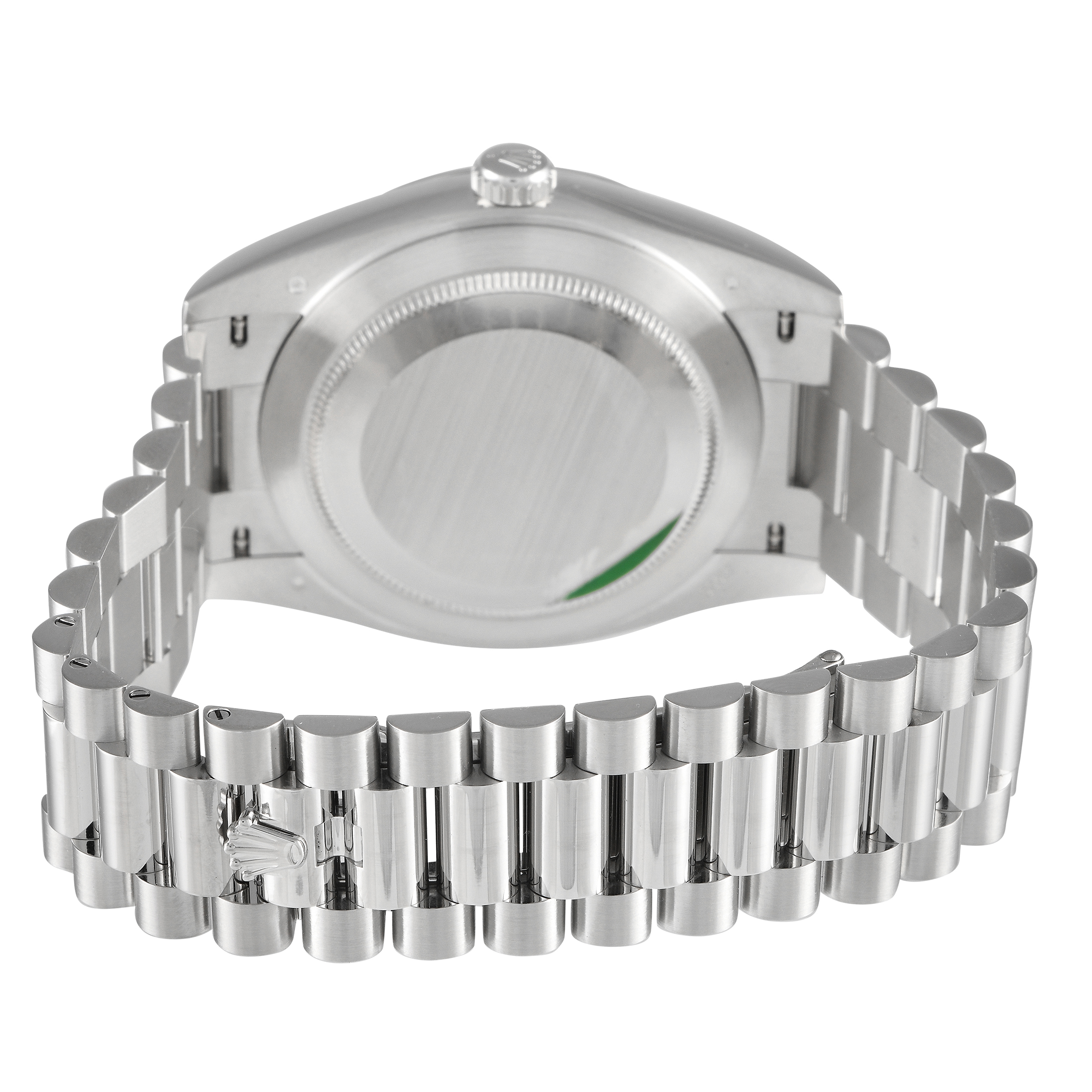 Rolex Day-Date 40 Platinum Ice Blue Diamond Dial Watch 228206