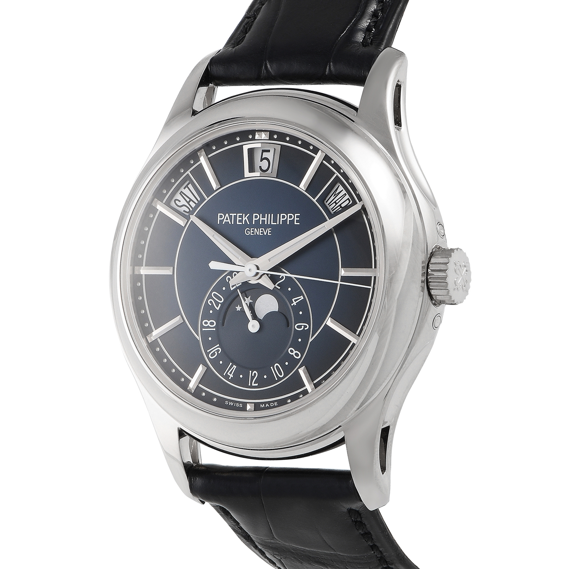 Patek Philippe Complications Moon Phase Annual Calendar Watch 5205G-013