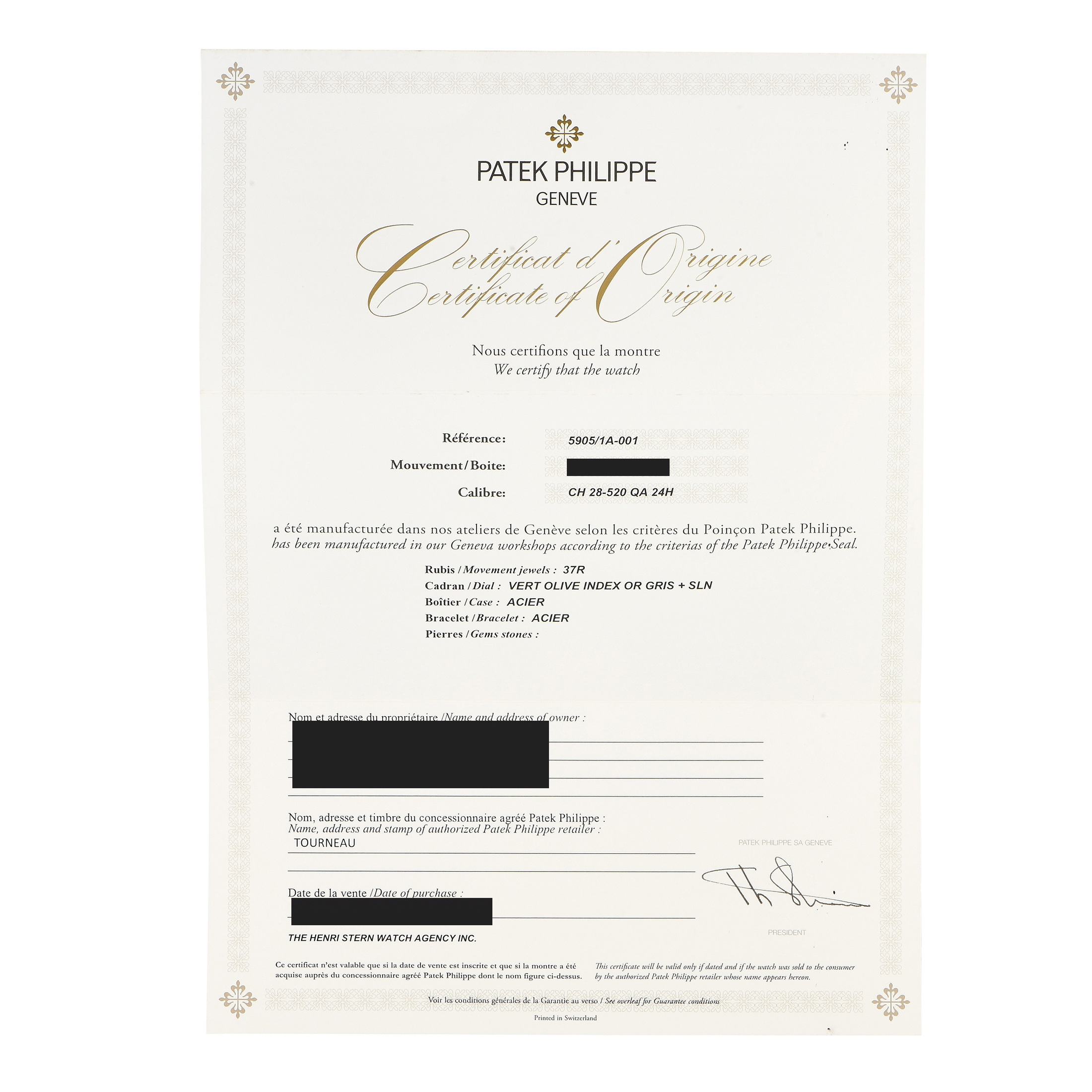 Patek Philippe Complications Annual Calendar Flyback Chronograph Watch 5905/1A-001