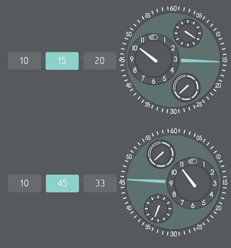 Ressence time display example