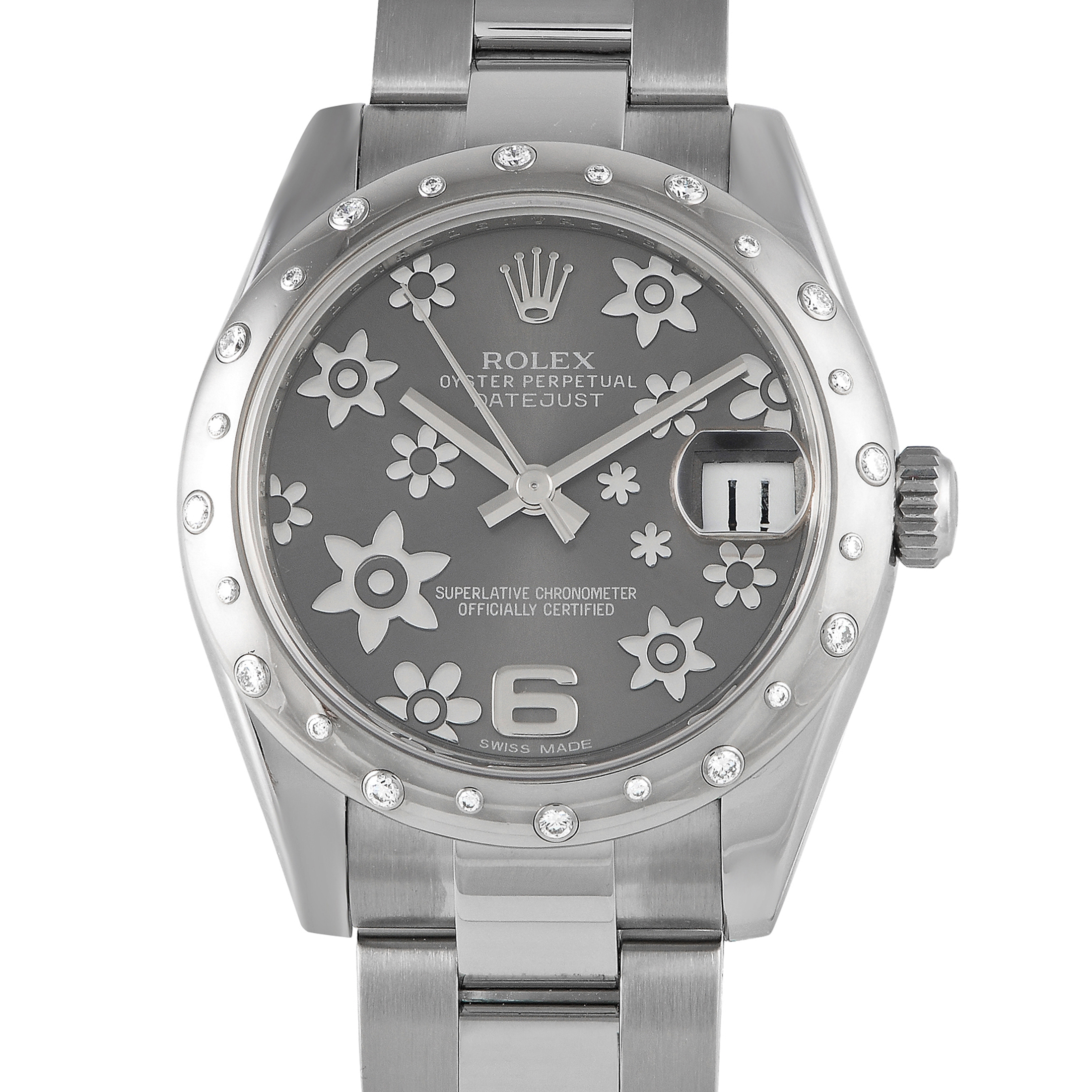 Rolex Datejust 31 Floral Dial Diamond Ladies Watch 178344