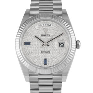 Rolex Day-Date 40 Diamond Pave White Gold Watch 228239