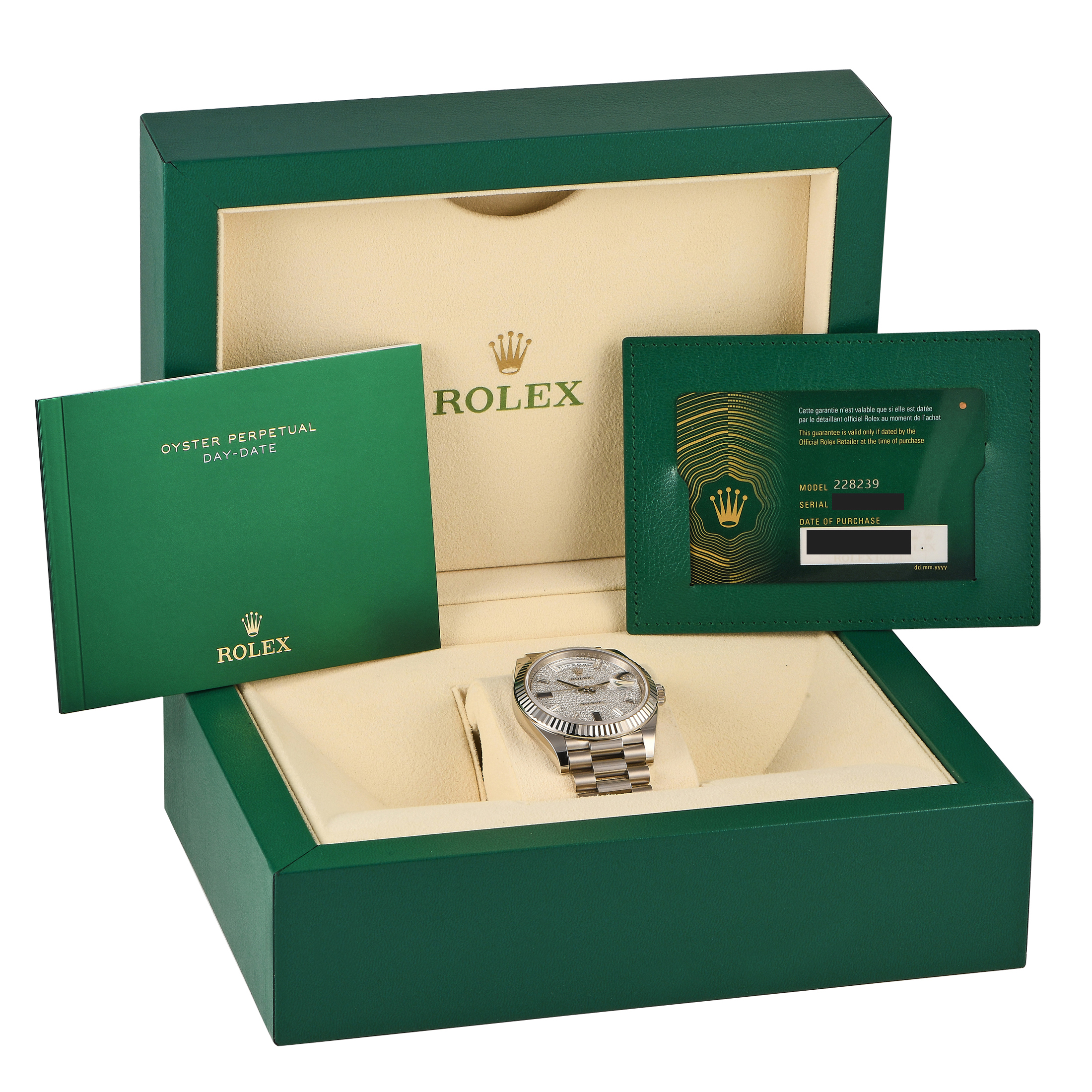 Rolex Day-Date 40 Diamond Pave White Gold Watch 228239