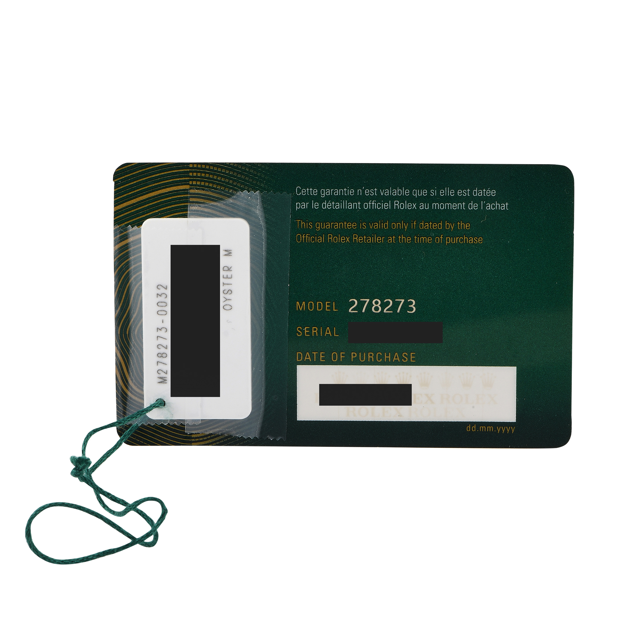 Rolex Datejust 31 Green Floral Diamond Dial Ladies Watch 278373