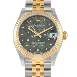 Rolex Datejust 31 Green Floral Diamond Dial Ladies Watch 278373