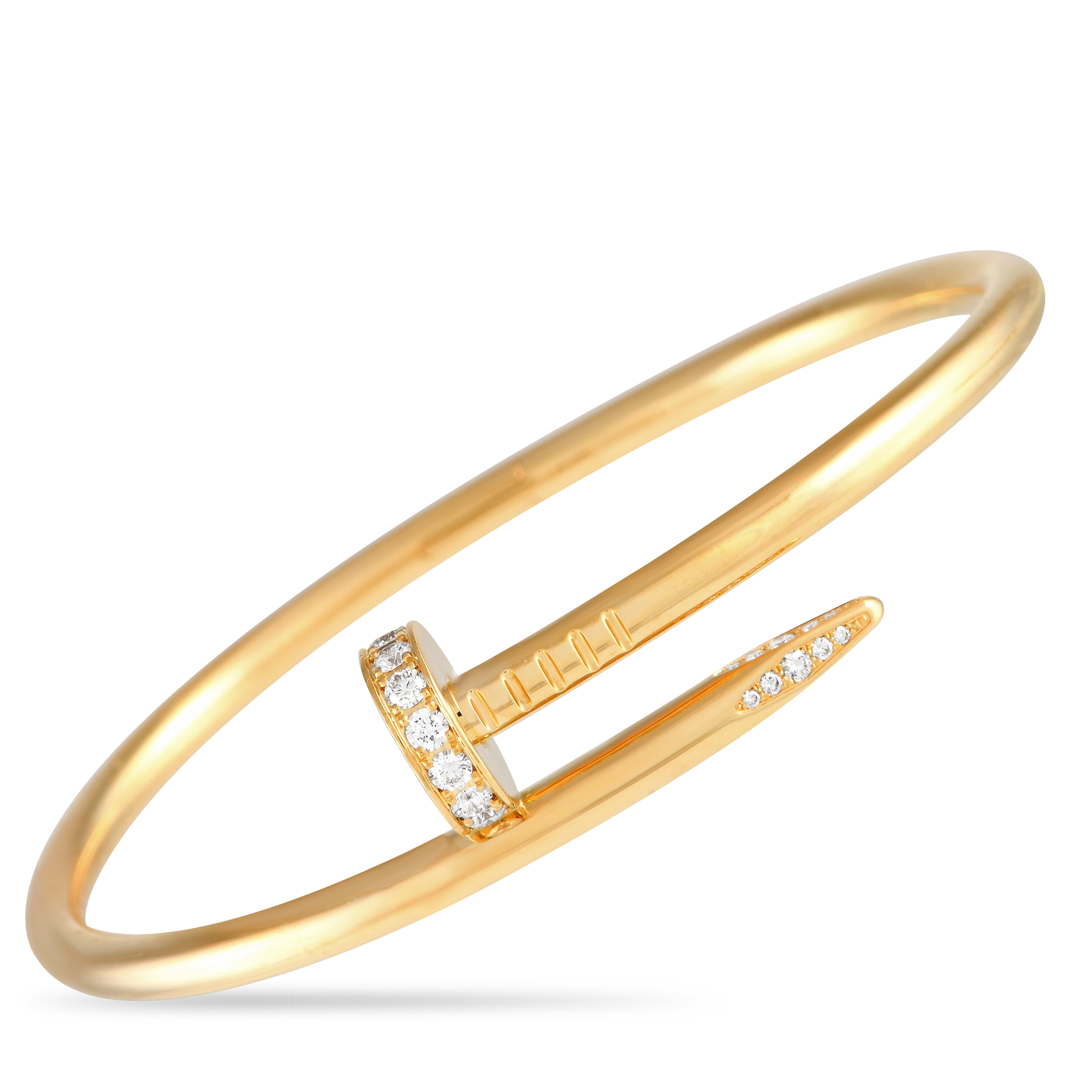 Cartier Juste Un Clou Diamonds 18kt Yellow Gold Bangle Bracelet