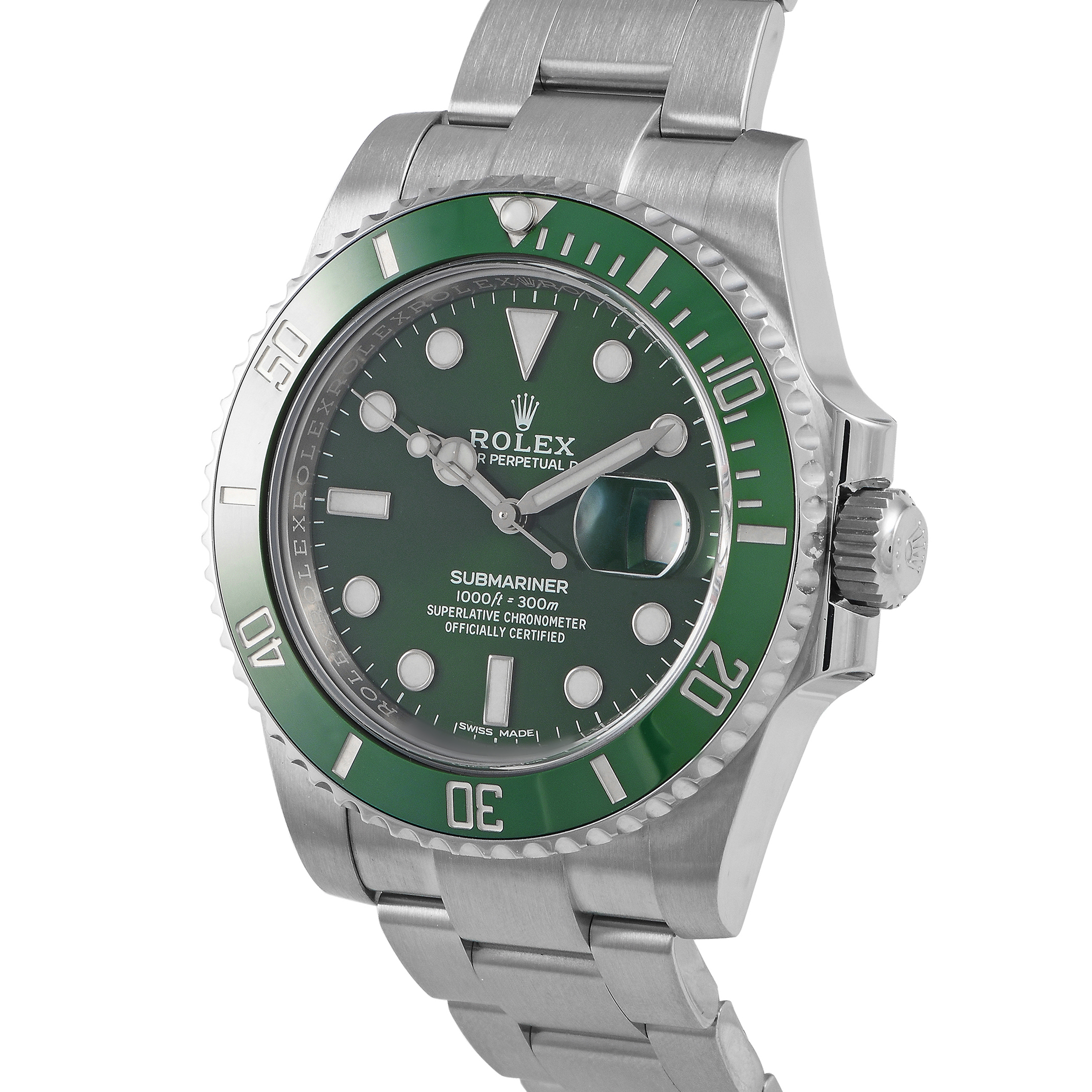 Rolex Submariner Hulk Model 116610LV Green Stainless Steel 40 mm Watch (2017)