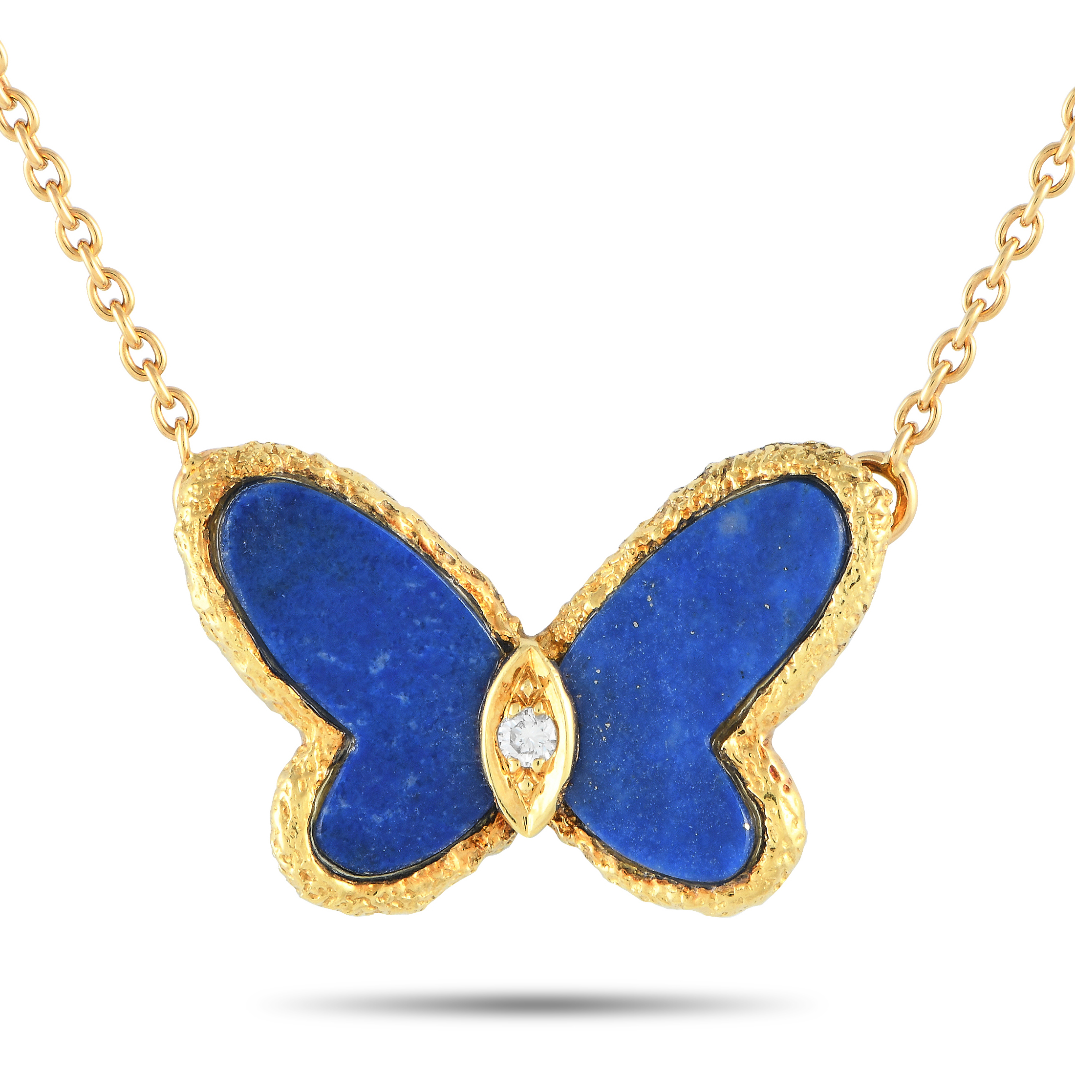 Two Butterfly pendant 18K rose gold, Diamond, Sapphire - Van Cleef & Arpels