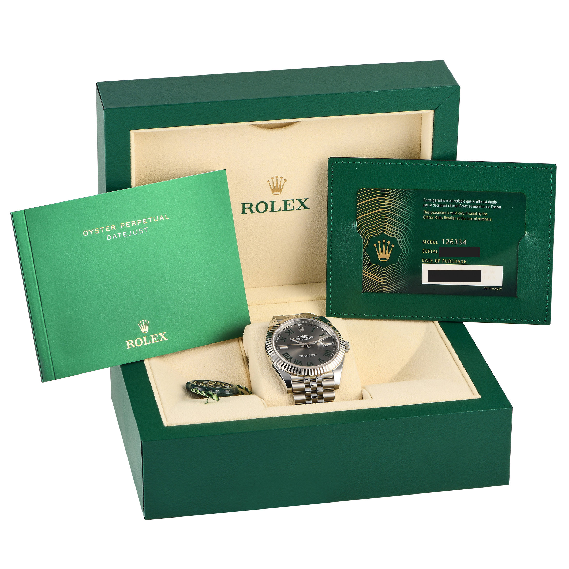 Rolex Datejust 41 Slate Roman Dial Watch 126334