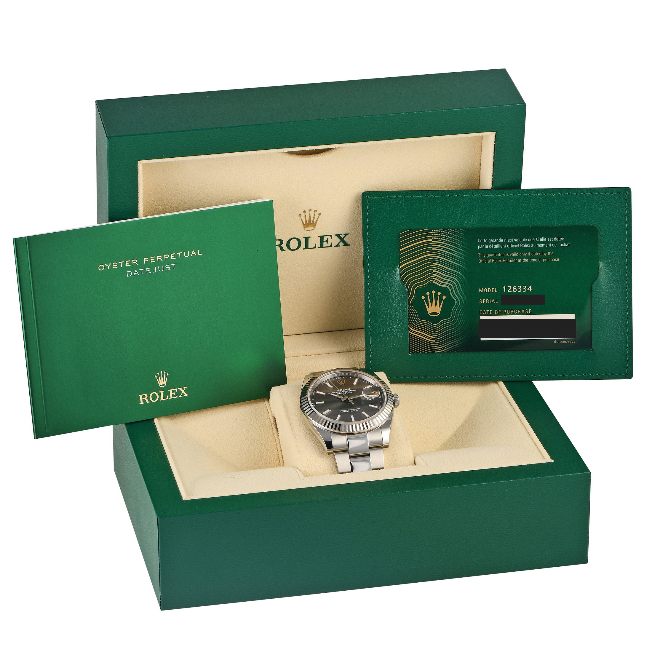 Rolex Datejust 41 Slate Dial Watch 126334