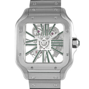Cartier Santos de Cartier Green Skeleton Watch WHSA0028