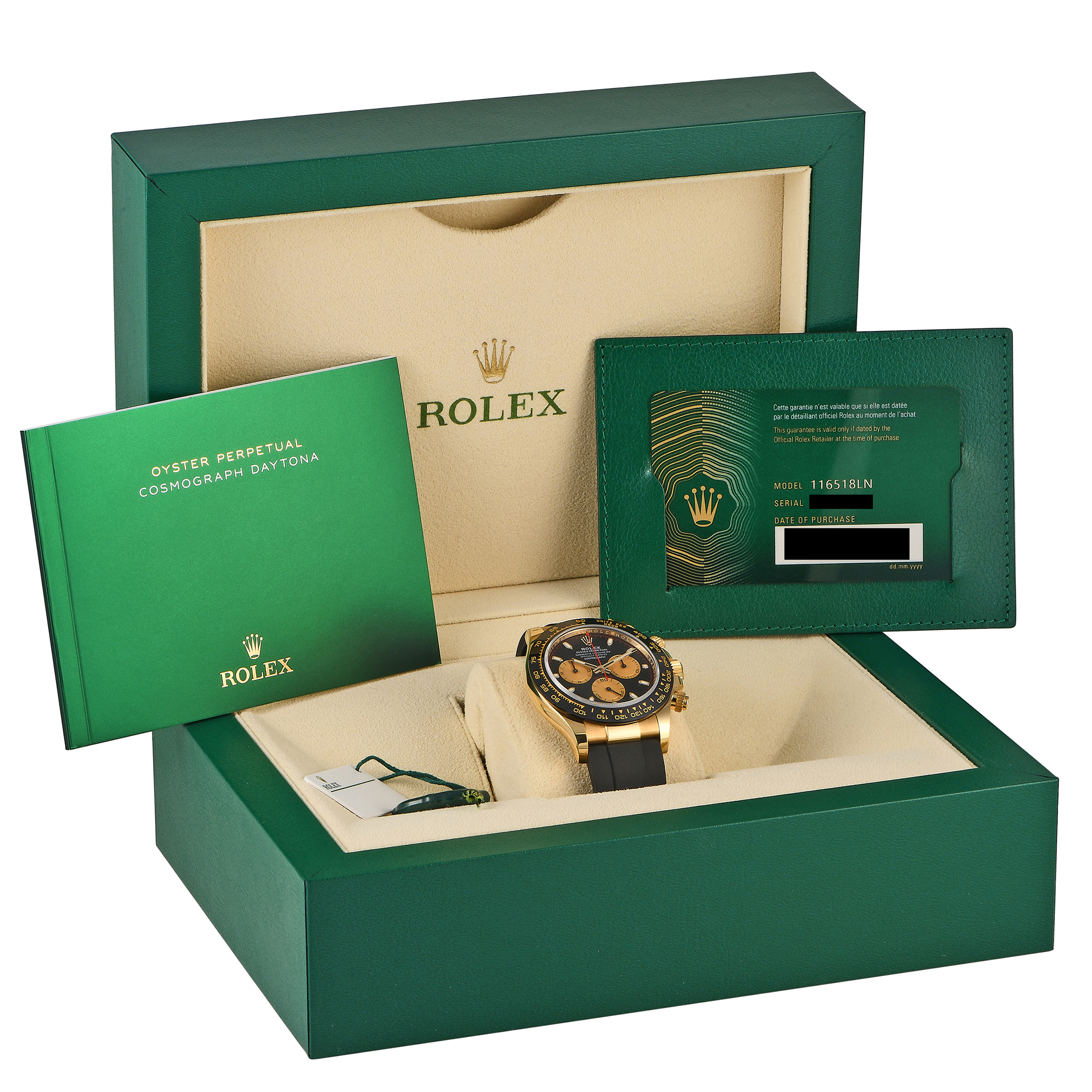 Rolex Daytona Yellow Gold Watch 116518LN