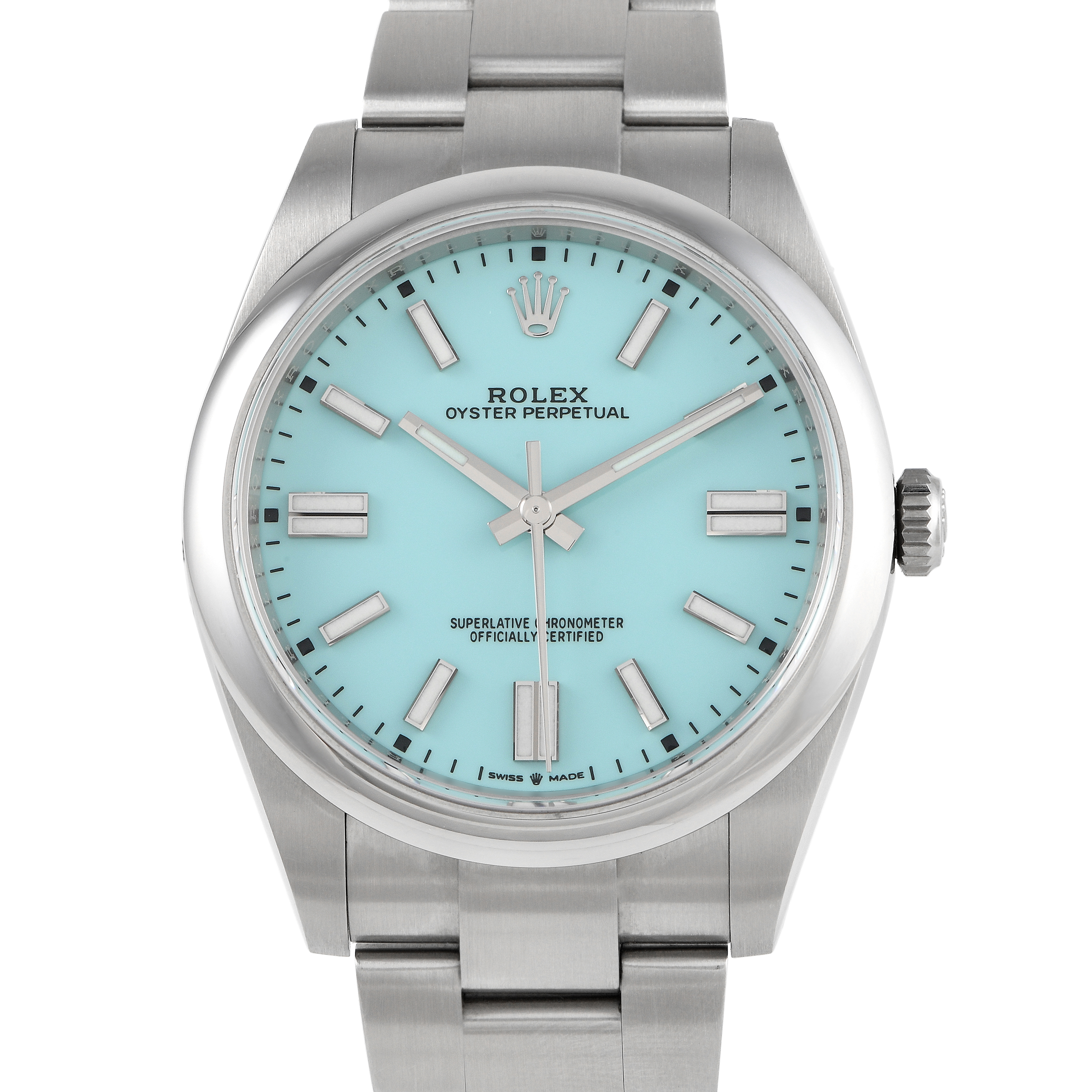 Rolex Oyster Perpetual 41 Turquoise Dial Watch 124300