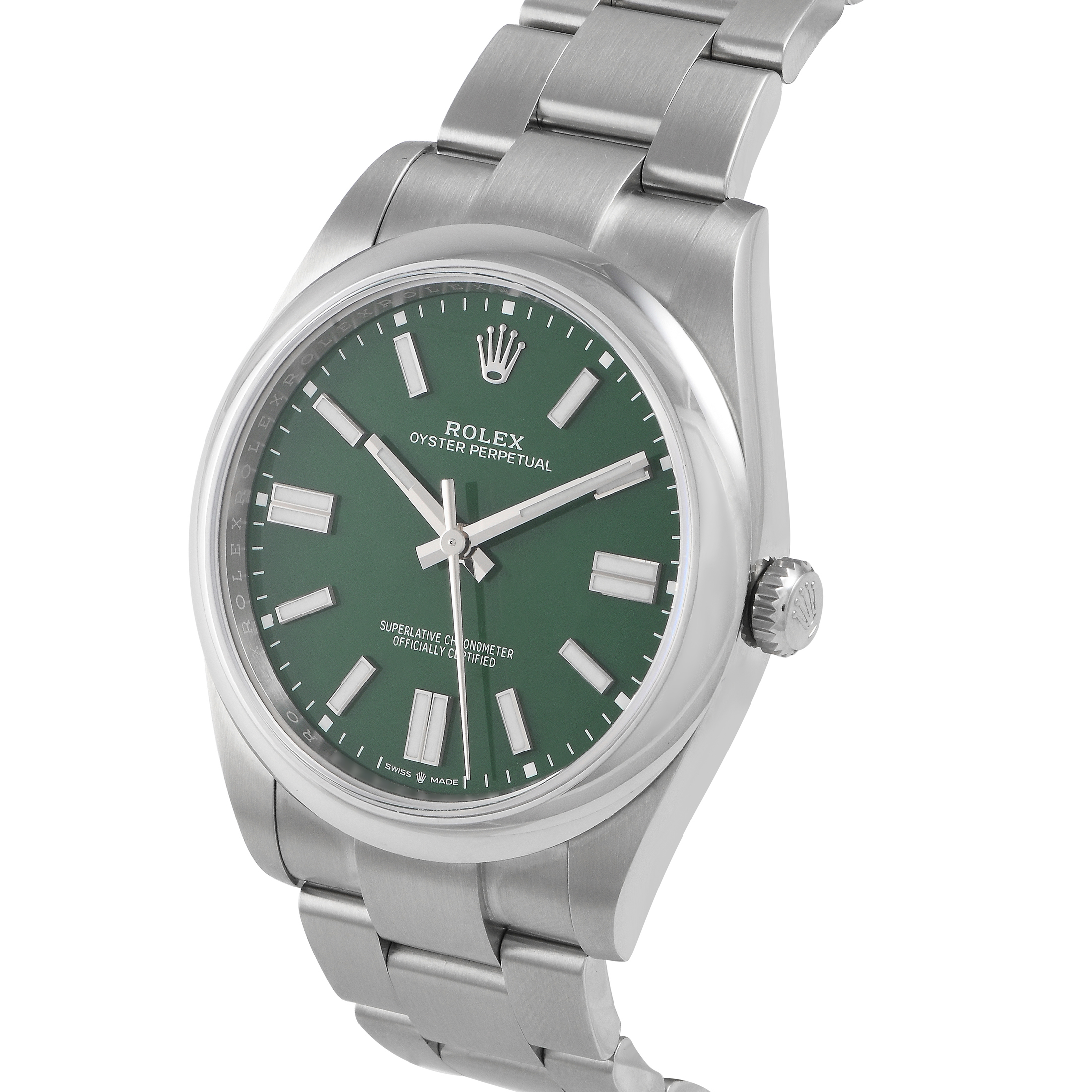 Rolex Oyster Perpetual 41 Green Dial Watch 124300