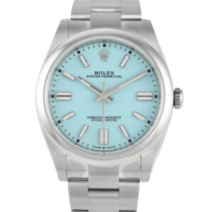 Rolex Oyster Perpetual 41 Turquoise Dial Khanjar Watch 124300