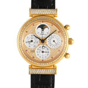 IWC Da Vinci Perpetual Diamond Dial Yellow Gold Watch 9L53