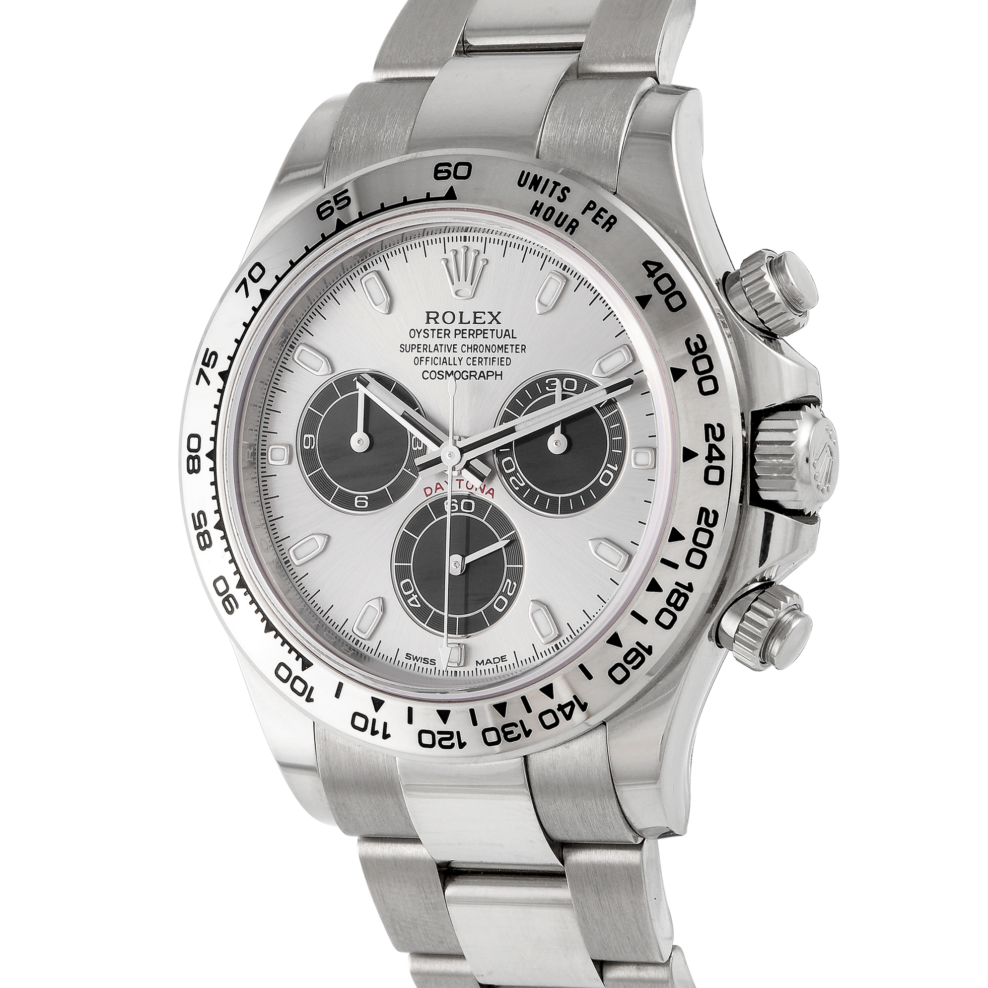 Rolex Daytona Silver Dial White Gold Watch 116509