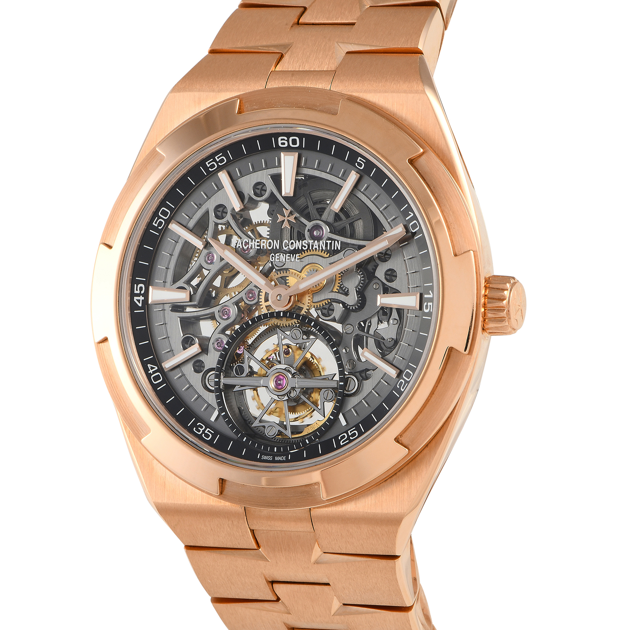 Vacheron Constantin Overseas Tourbillon Skeleton Rose Gold Watch 6000V/110R-B934