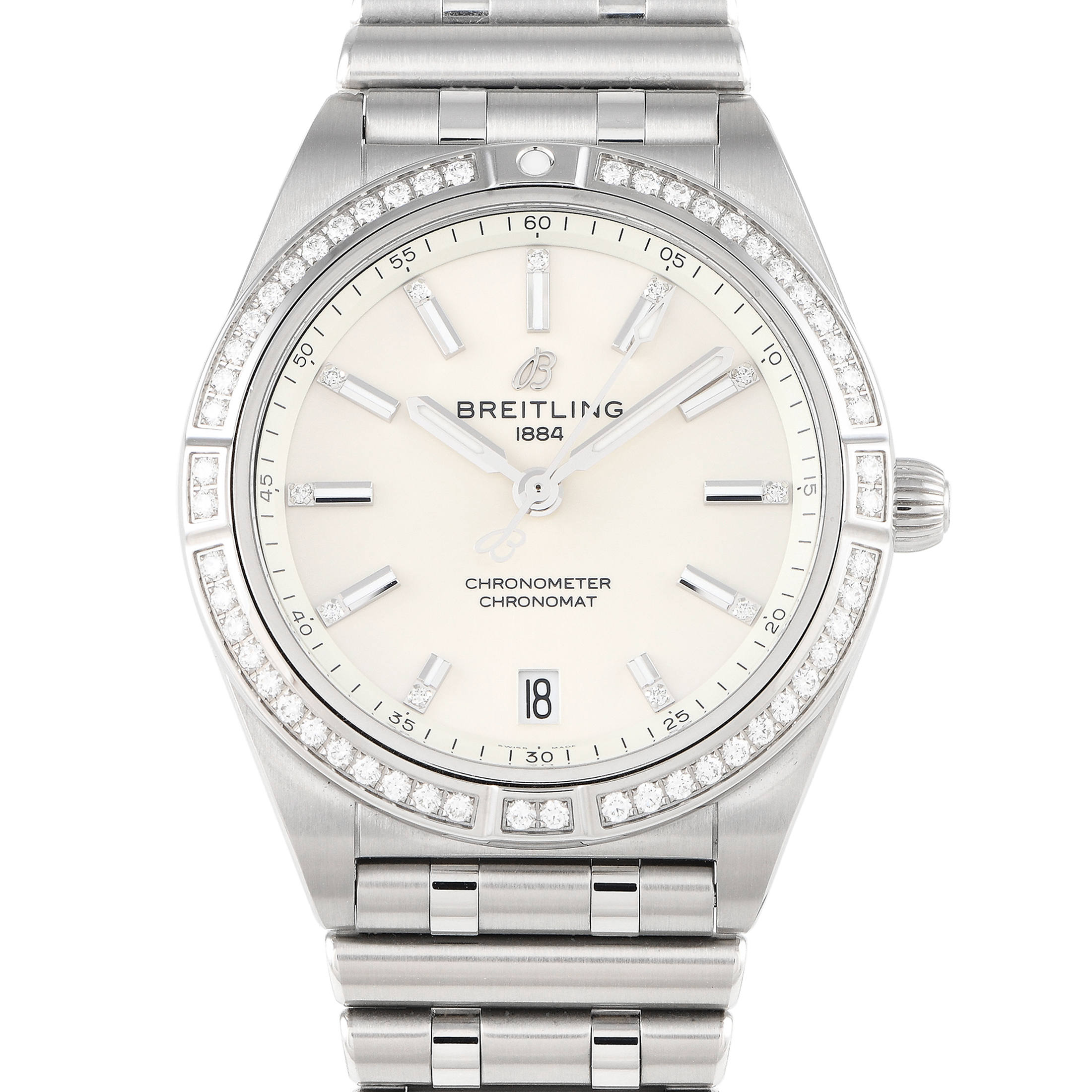 Breitling Chronomat 36 Diamond Ladies Watch A10380591A1A1