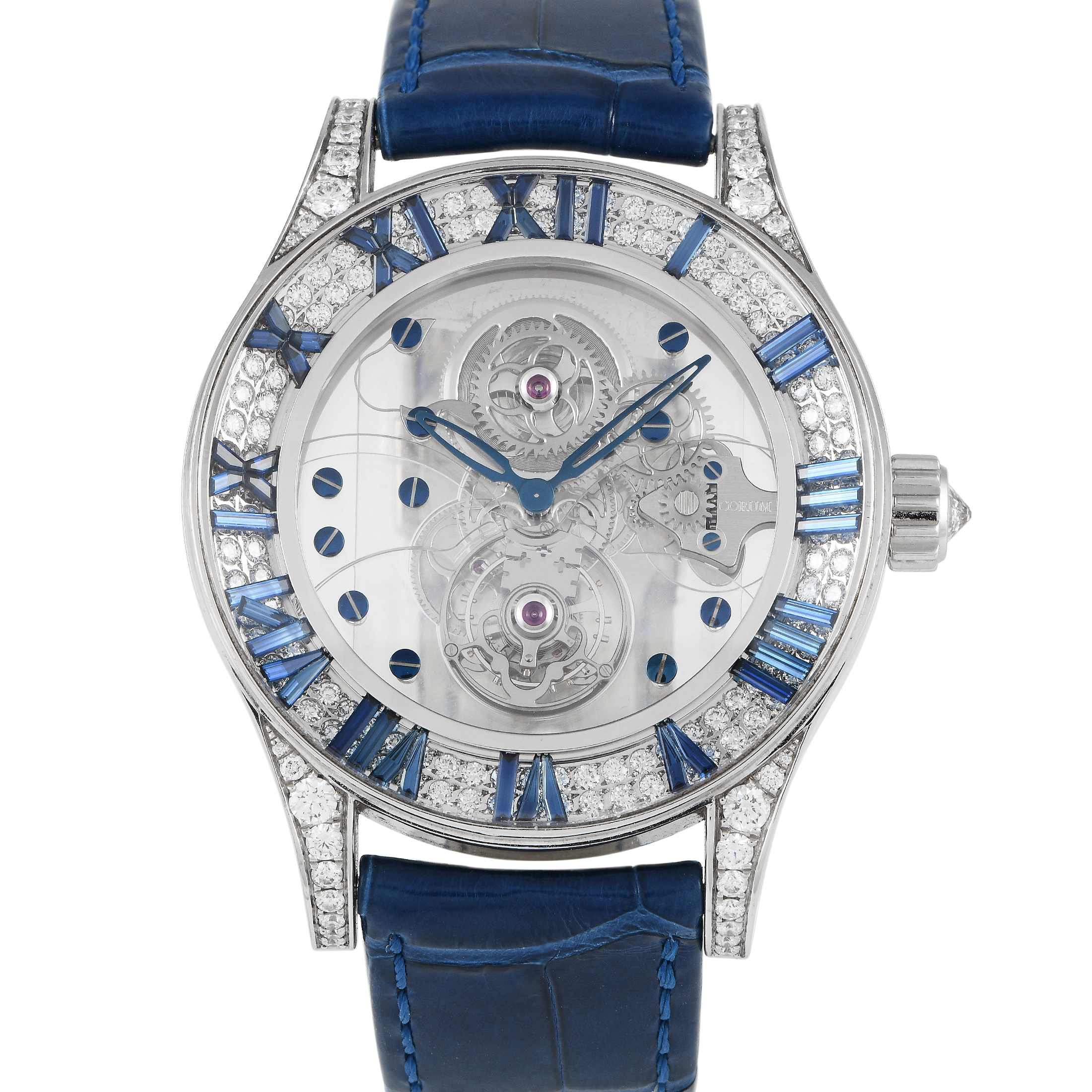 Corum Romvlvs Tourbillon Billionaire Diamond and Sapphire Limited Edition Watch 372.743.69/0F83