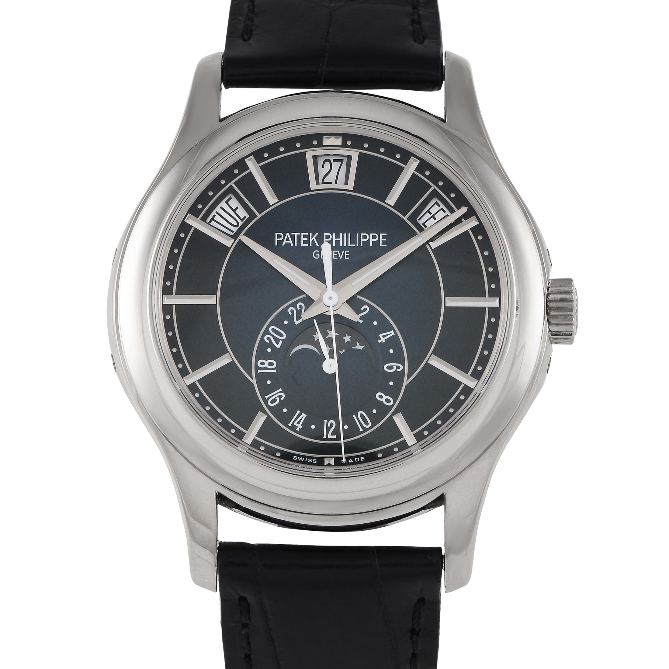 Patek Philippe Complications Annual Calendar Moon Phase Watch 5205G-013