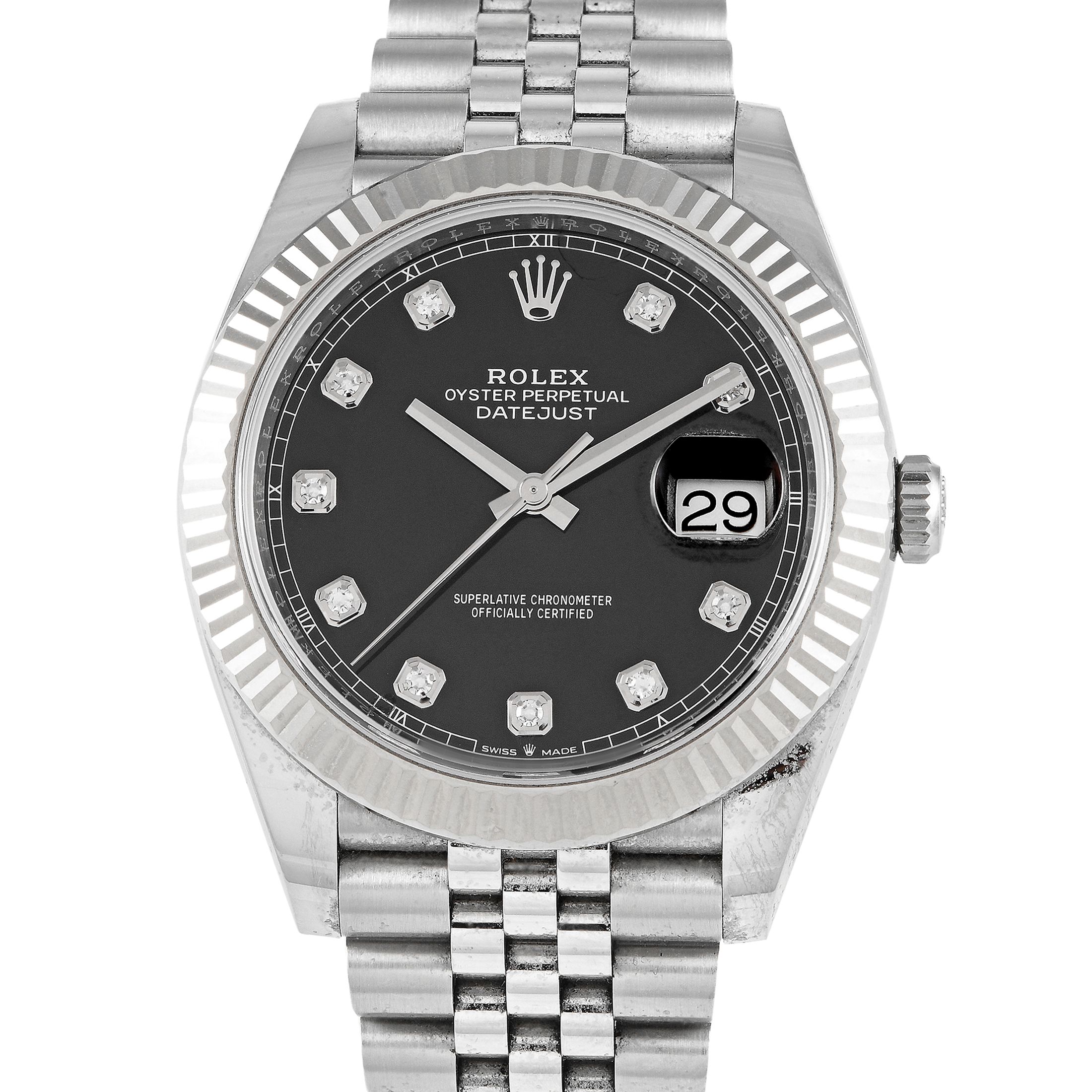 Rolex Datejust 41 Diamond Black Dial Watch 126334-0012