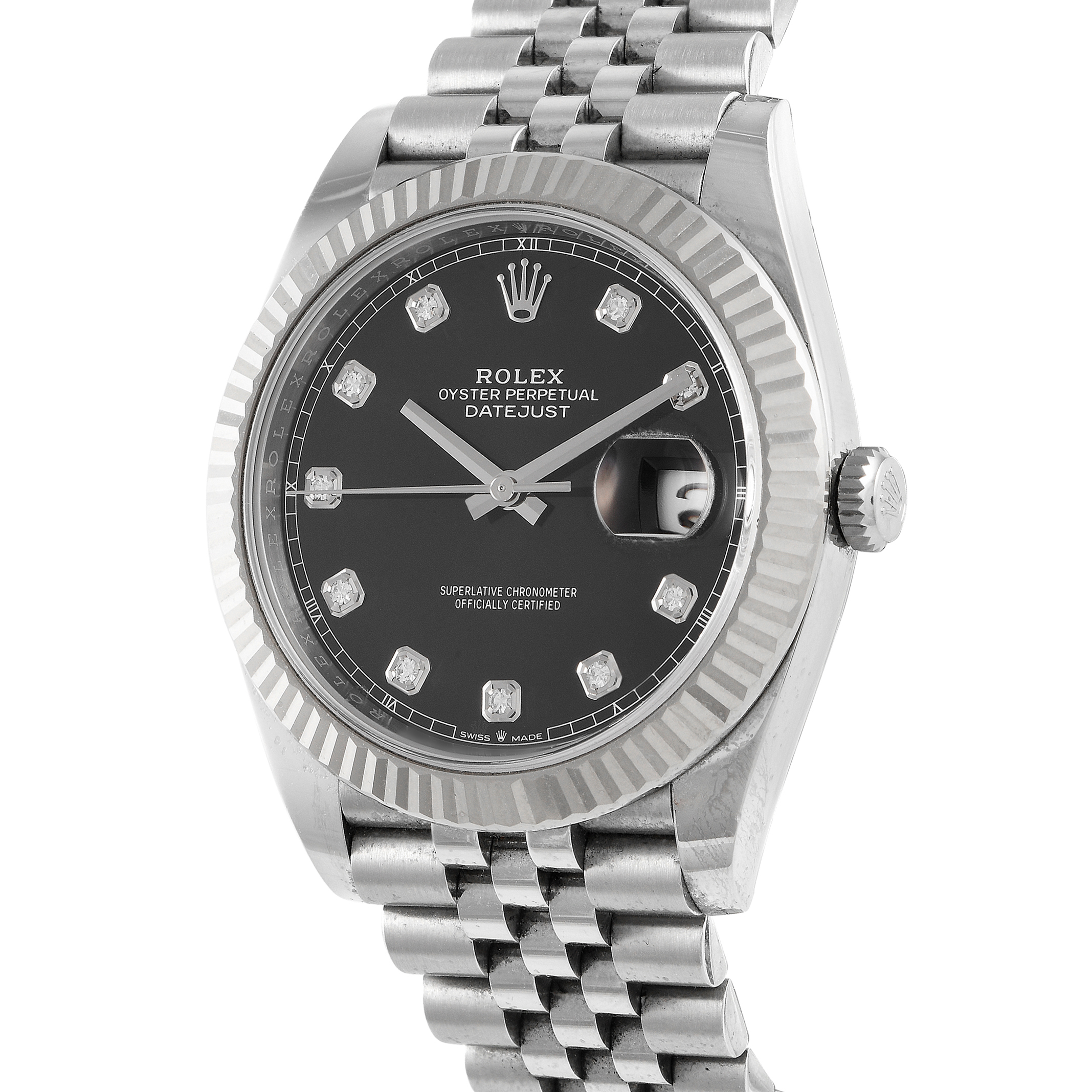 Rolex Datejust 41 Diamond Black Dial Watch 126334-0012