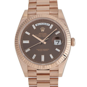 Rolex Day-Date 40 Chocolate Diamond Dial Watch 228235