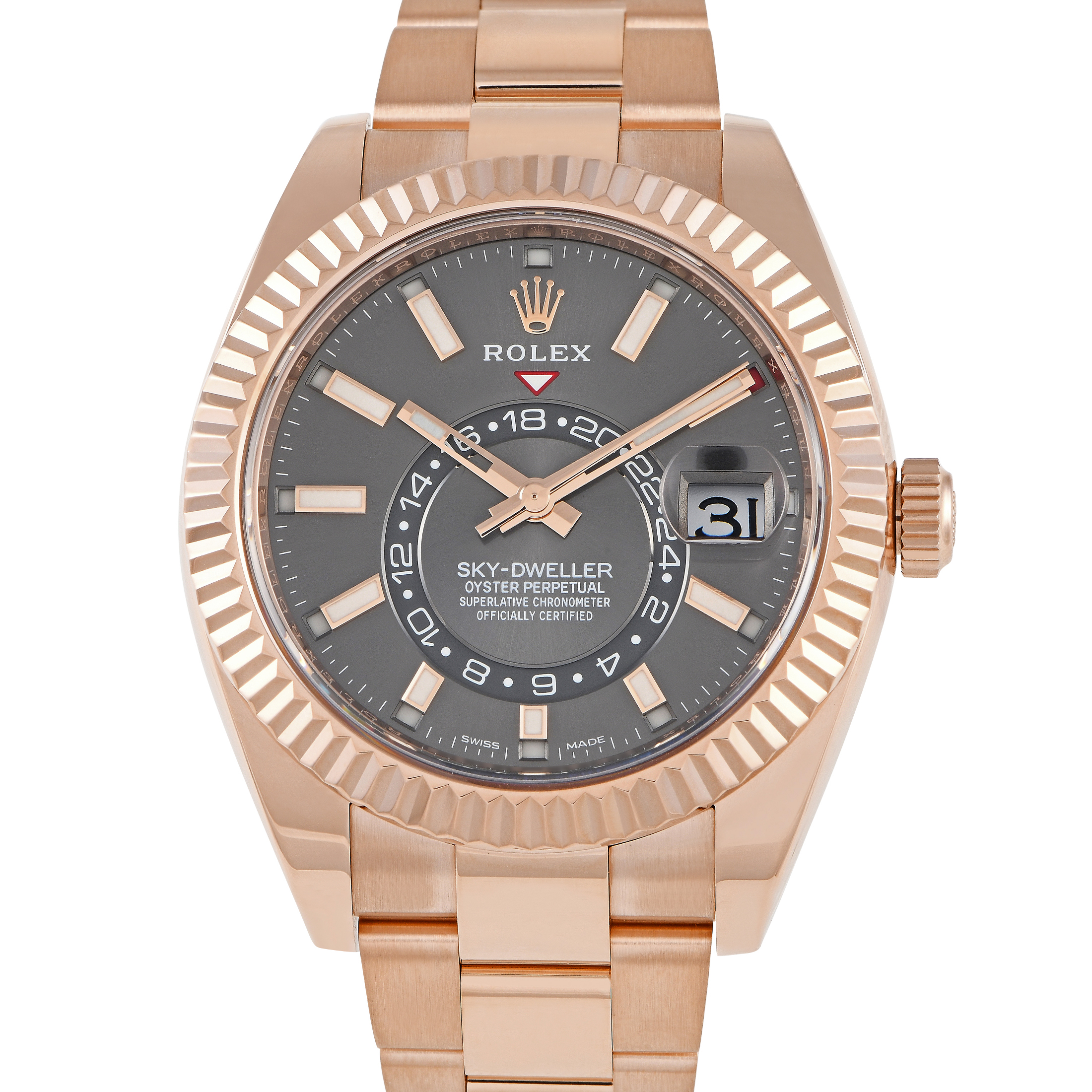 Rolex Sky-Dweller 18K Everose Gold Watch 326935