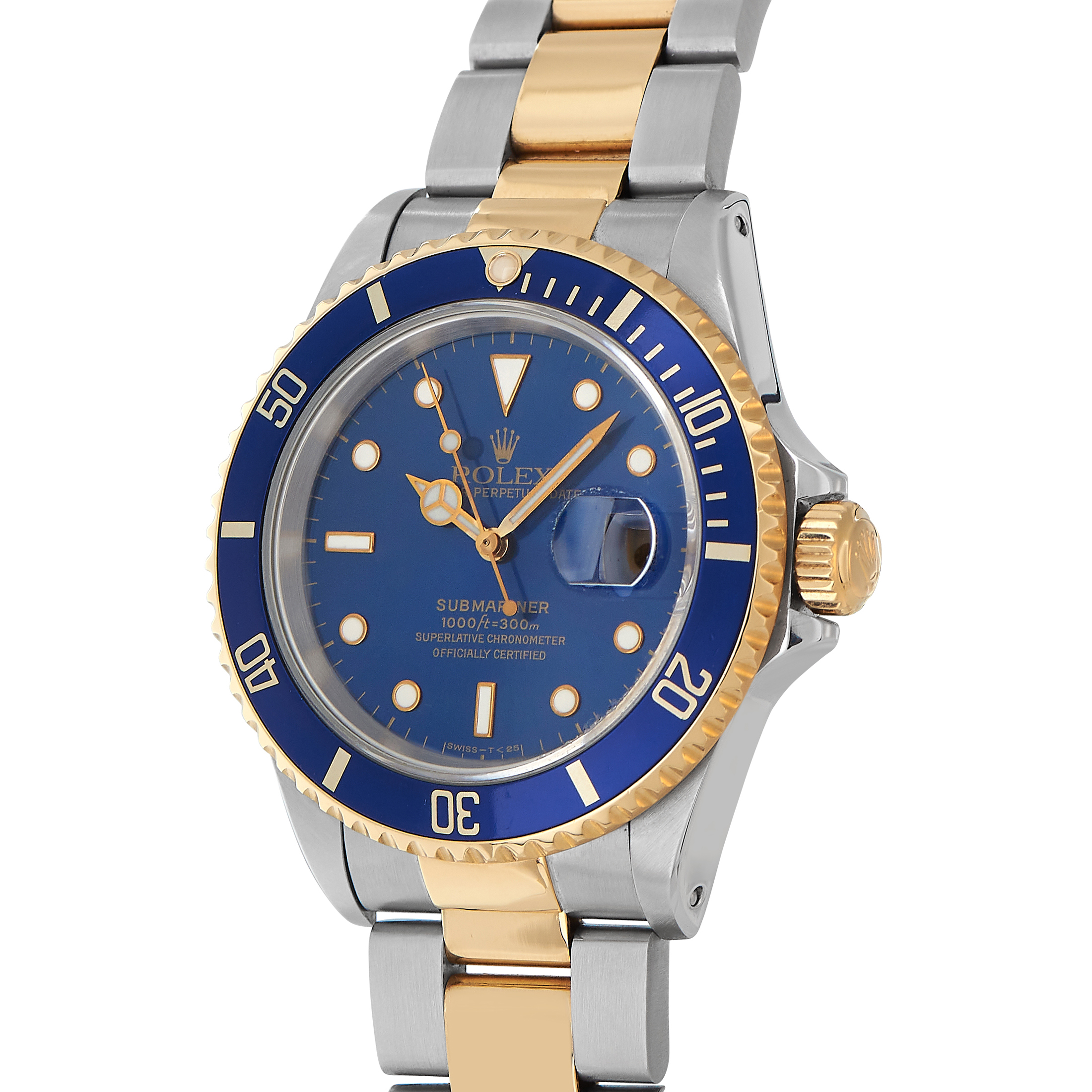 Rolex Submariner Blue Dial Watch 16613