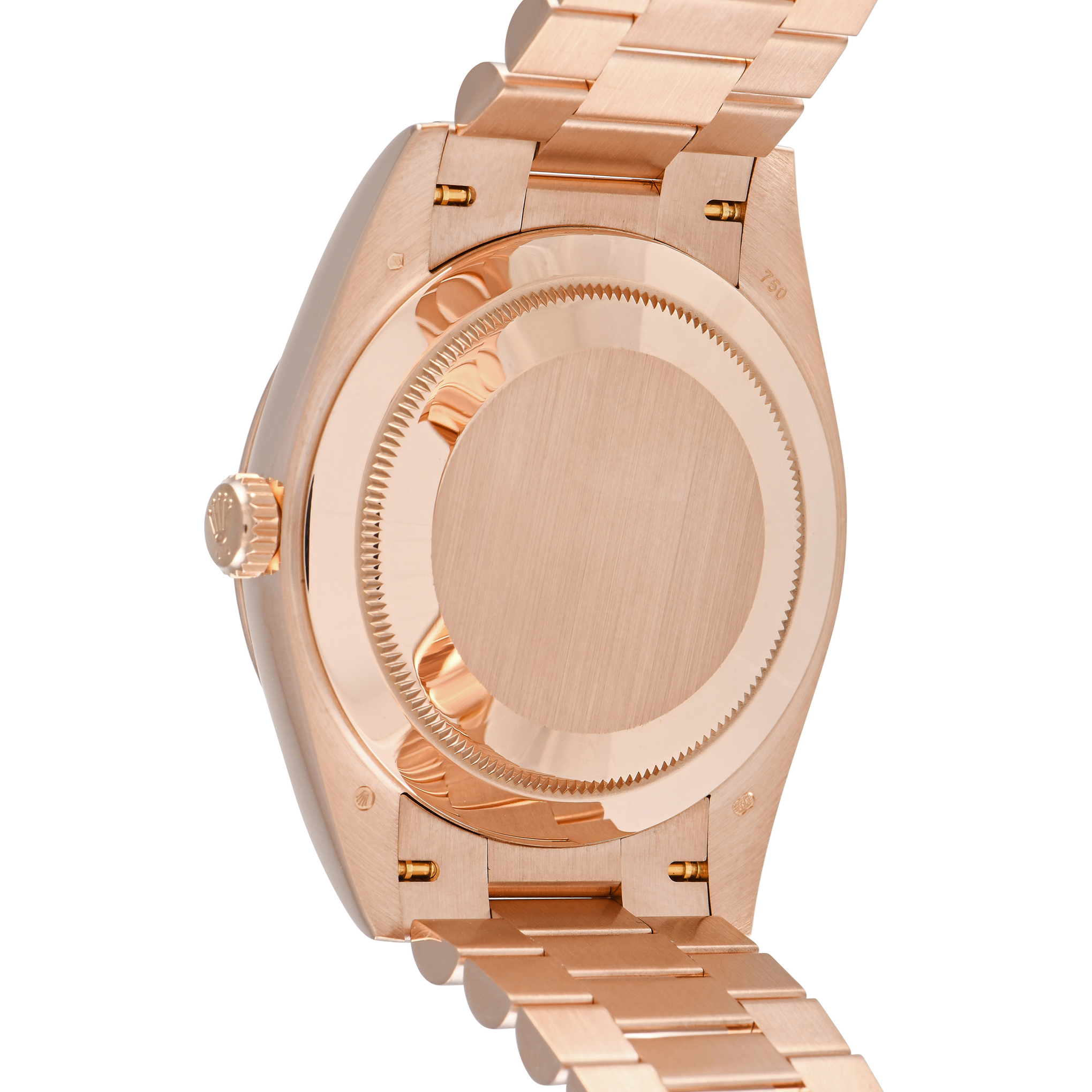 Rolex Day-Date 40 Chocolate Diagonal Motif Dial Watch 228235