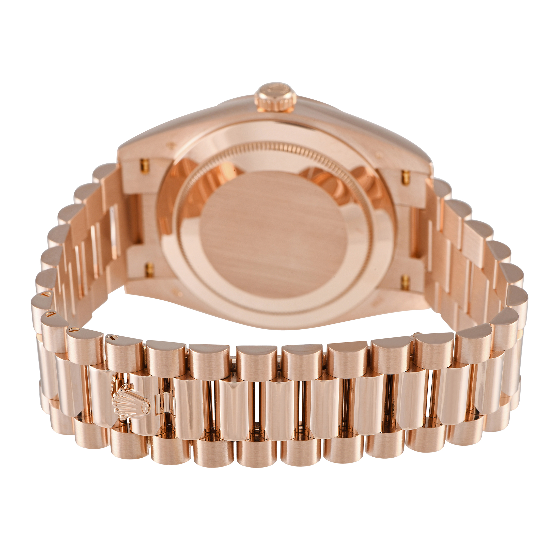 Rolex Day-Date 40 Chocolate Diagonal Motif Dial Watch 228235