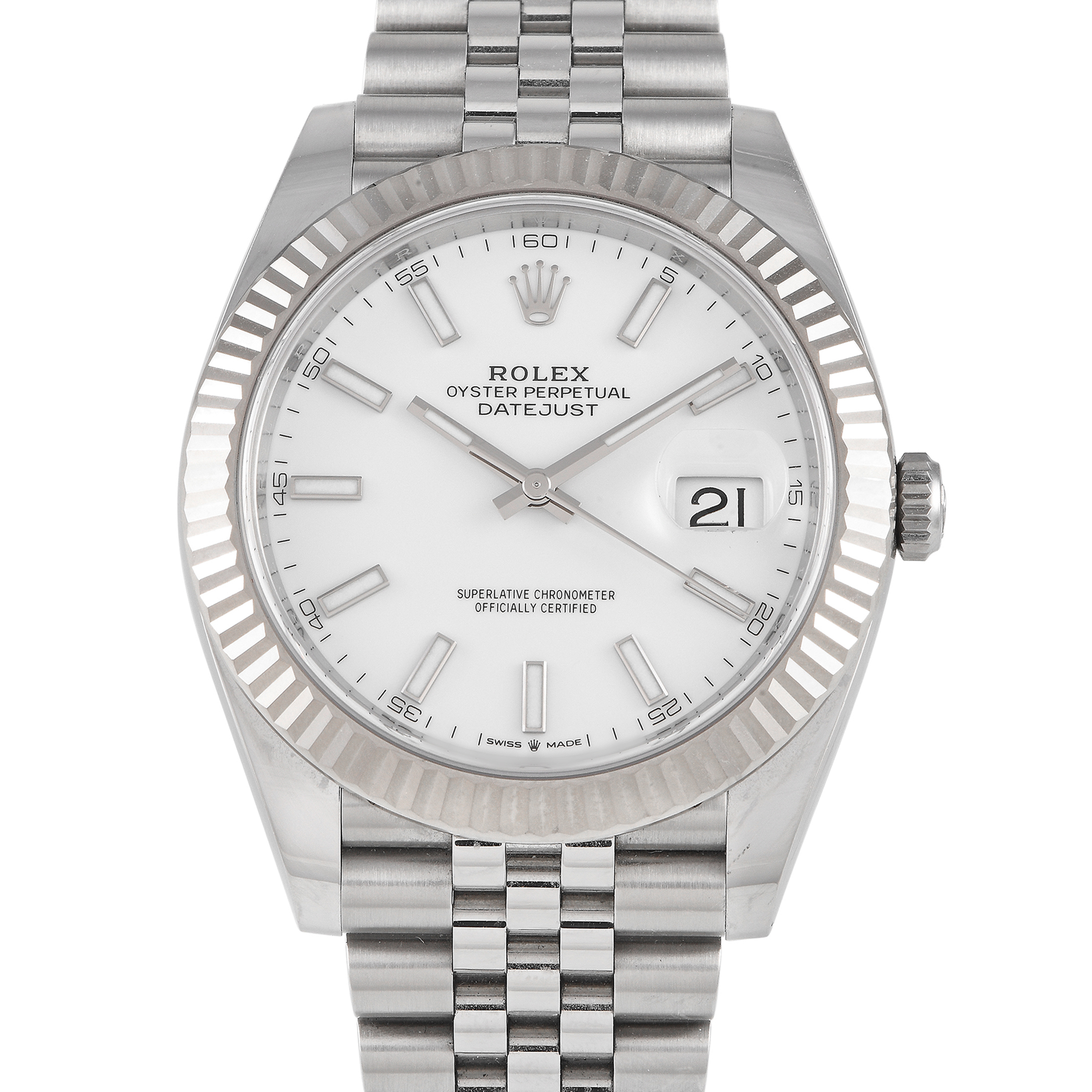 Rolex Datejust 41 White Dial Watch 126334