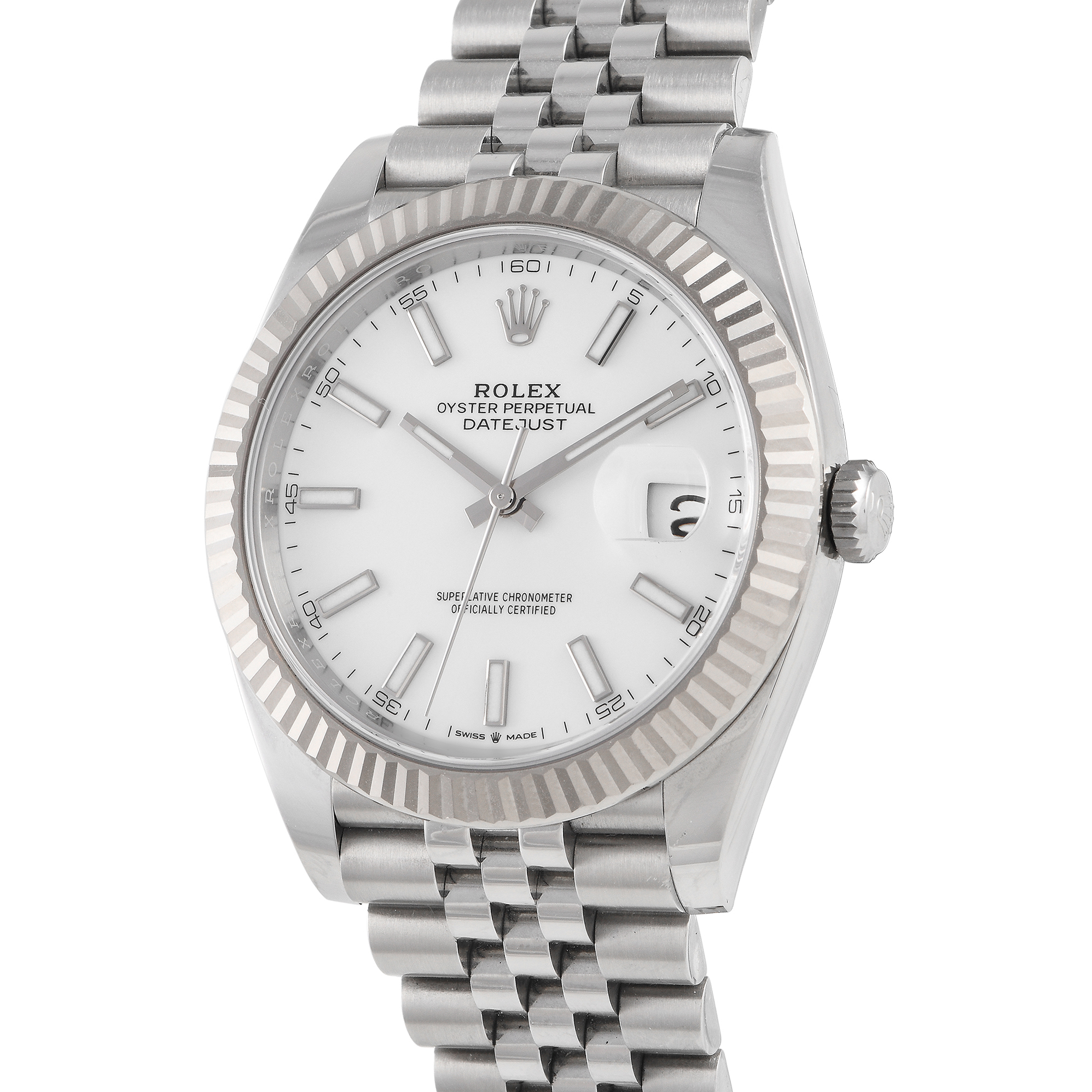 Rolex Datejust 41 White Dial Watch 126334