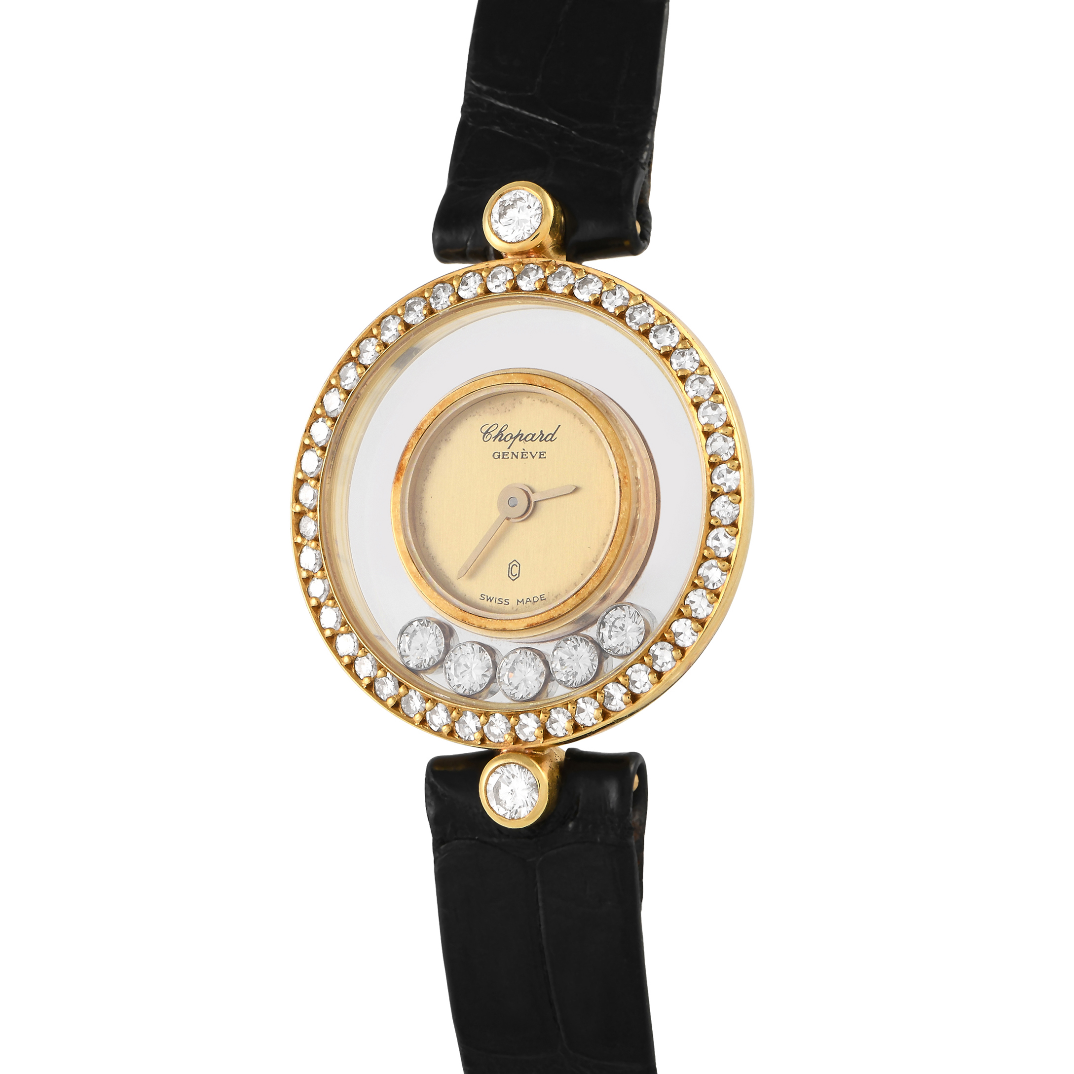 Chopard Happy Diamonds 18K Yellow Gold Ladies Watch