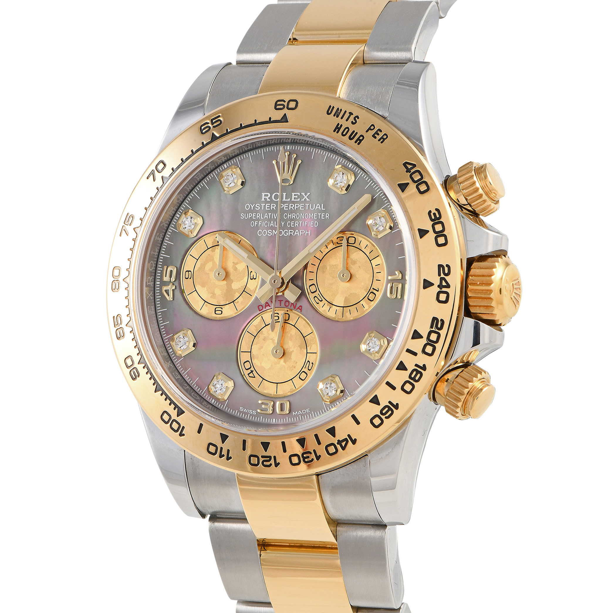 Rolex Daytona Black Mother of Pearl Diamond Dial Watch 116503